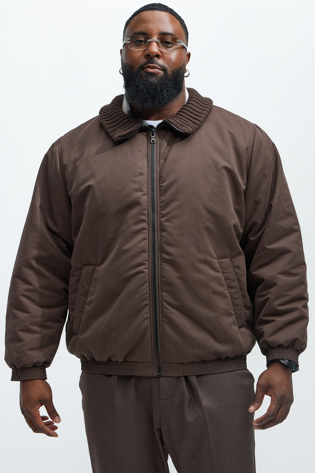 Back To U Bomber Jacket - Brown - Image 5