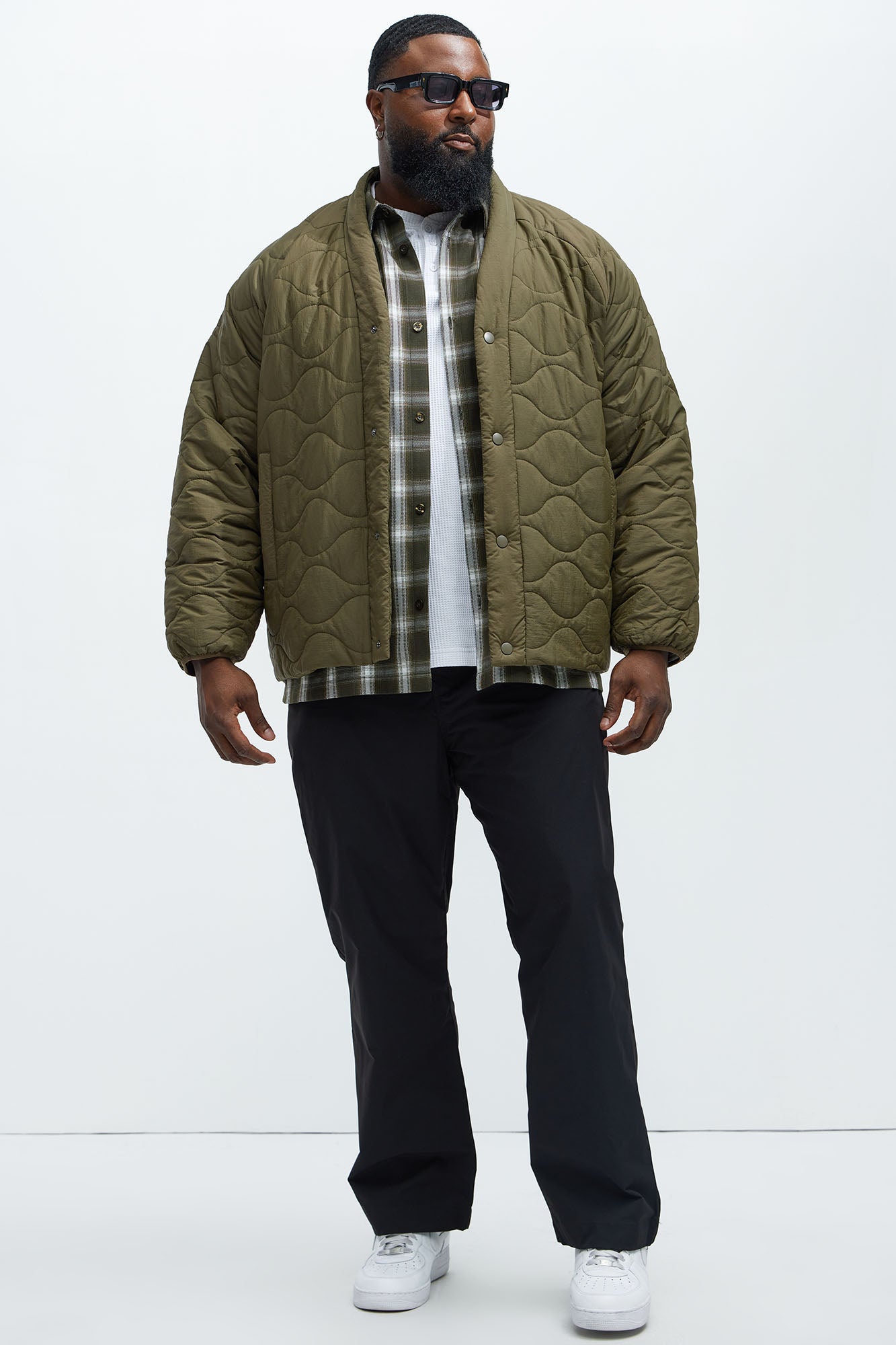 Good Luck Quilted Jacket - Olive - Image 6