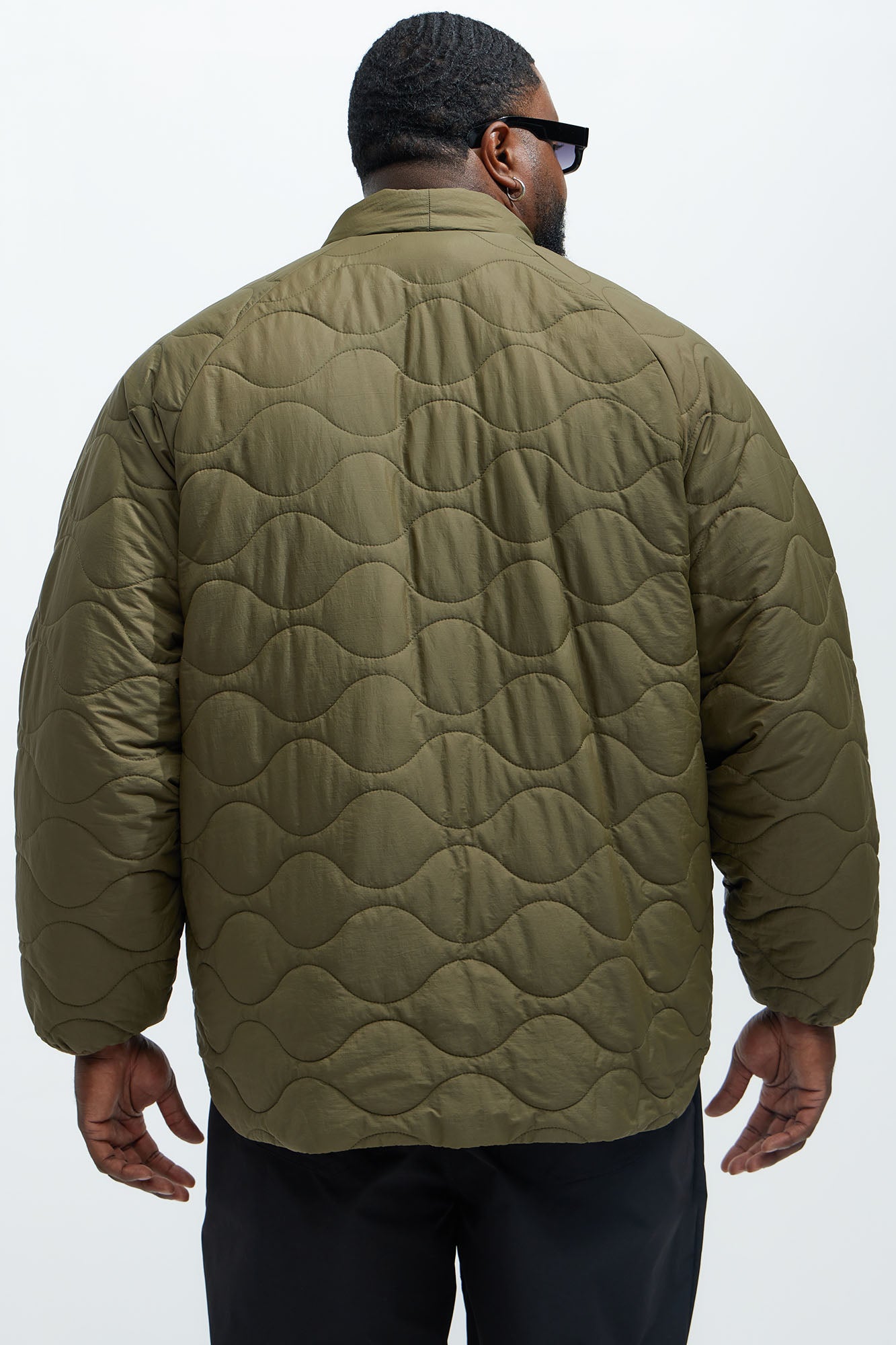 Good Luck Quilted Jacket - Olive - Image 7