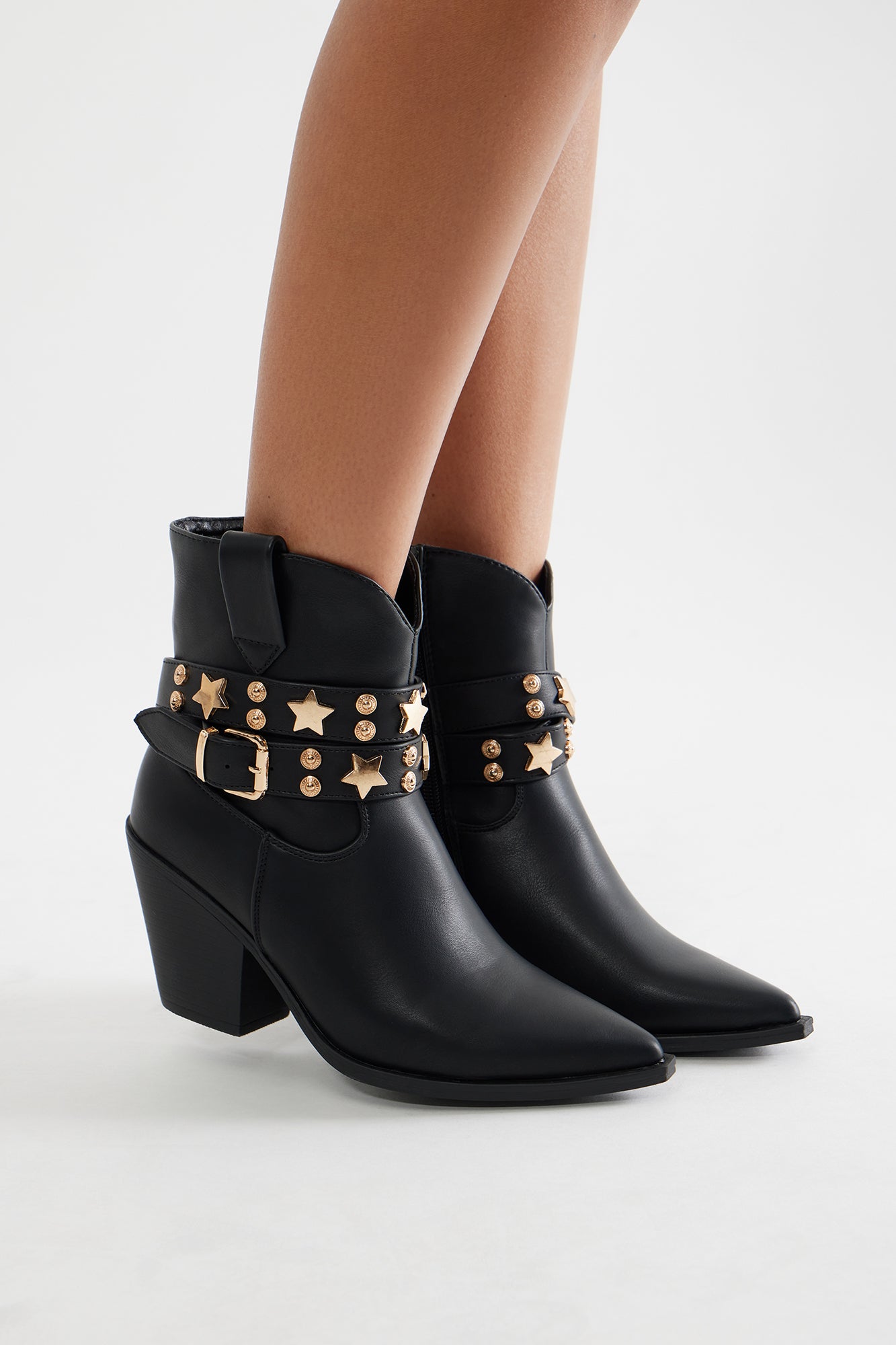 North Carolina Buckle Booties - Black - Image 4