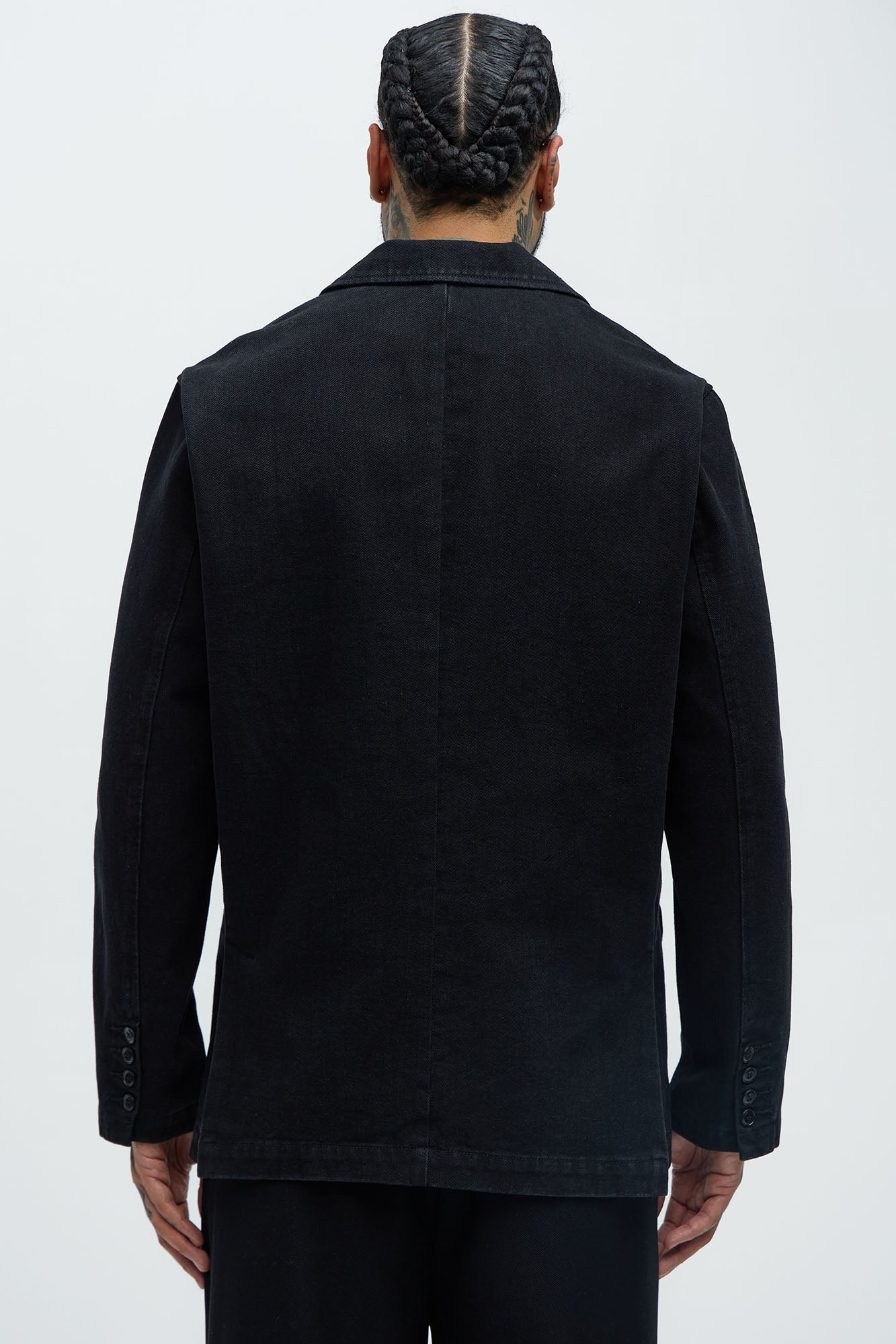 Belle Denim Blazer - Black - Image 4