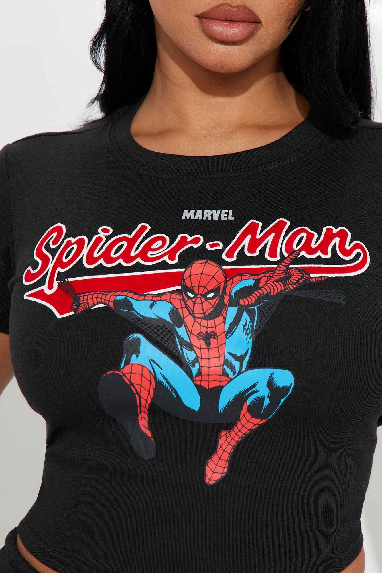 Spiderman Fitted Tee - Black - Image 4