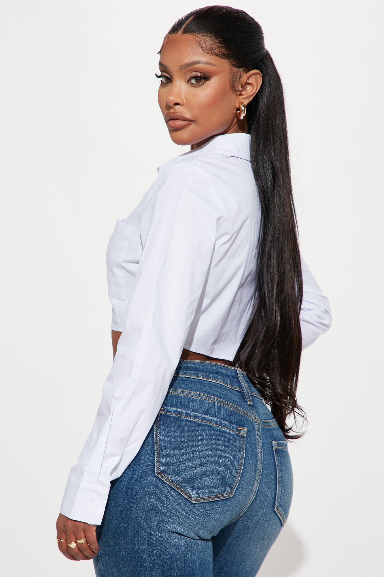 Won't Get Me Down Poplin Shirt - White - Image 4