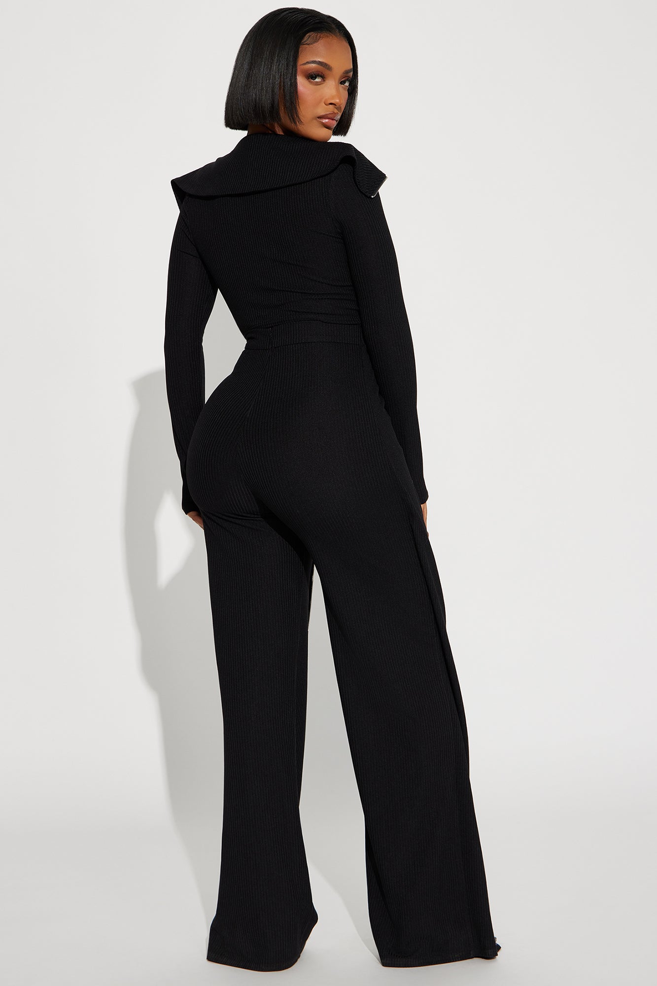 Sort Through It Ribbed Jumpsuit - Black - Image 3