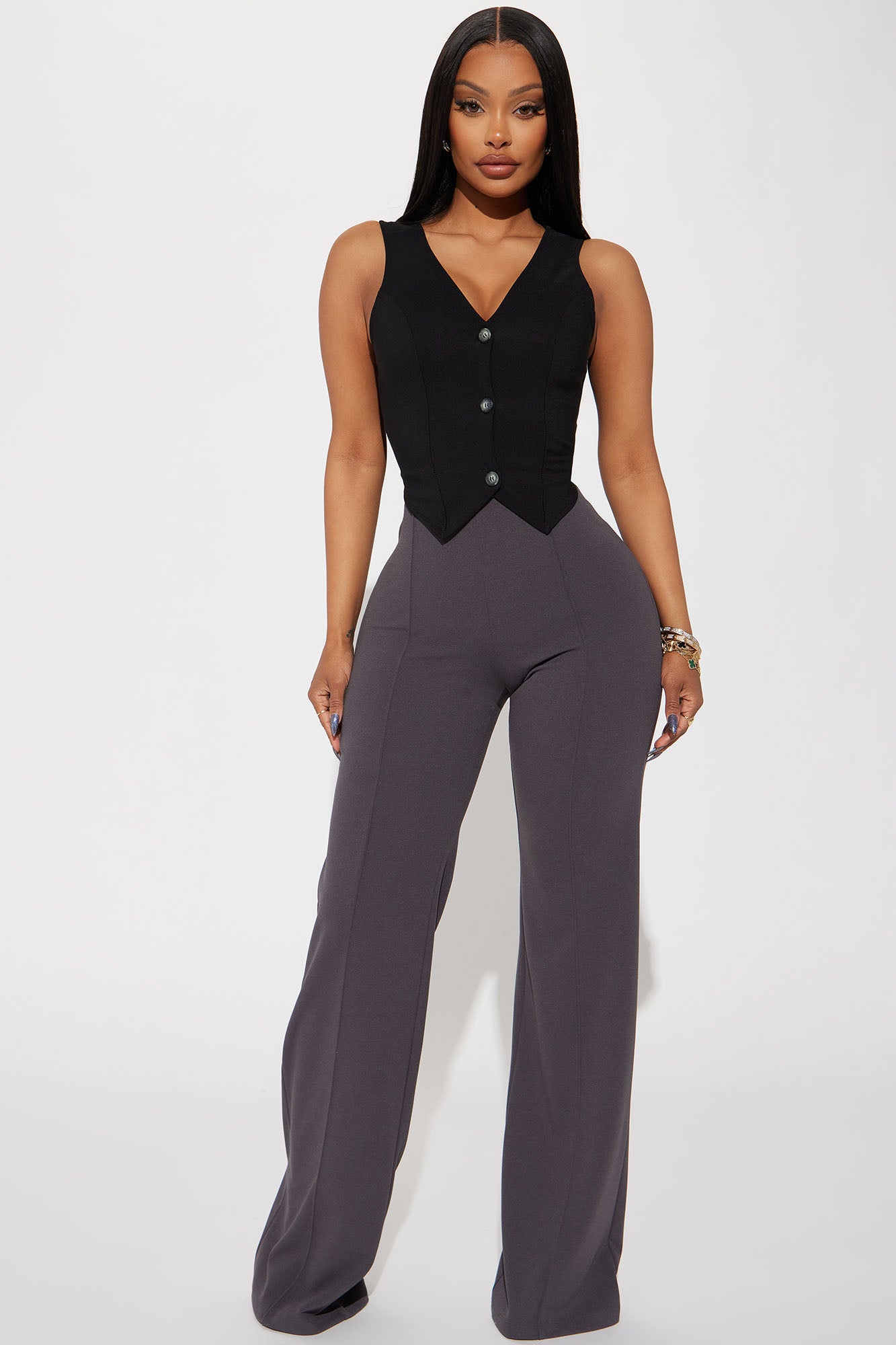 All Around Vest Top - Black - Image 3