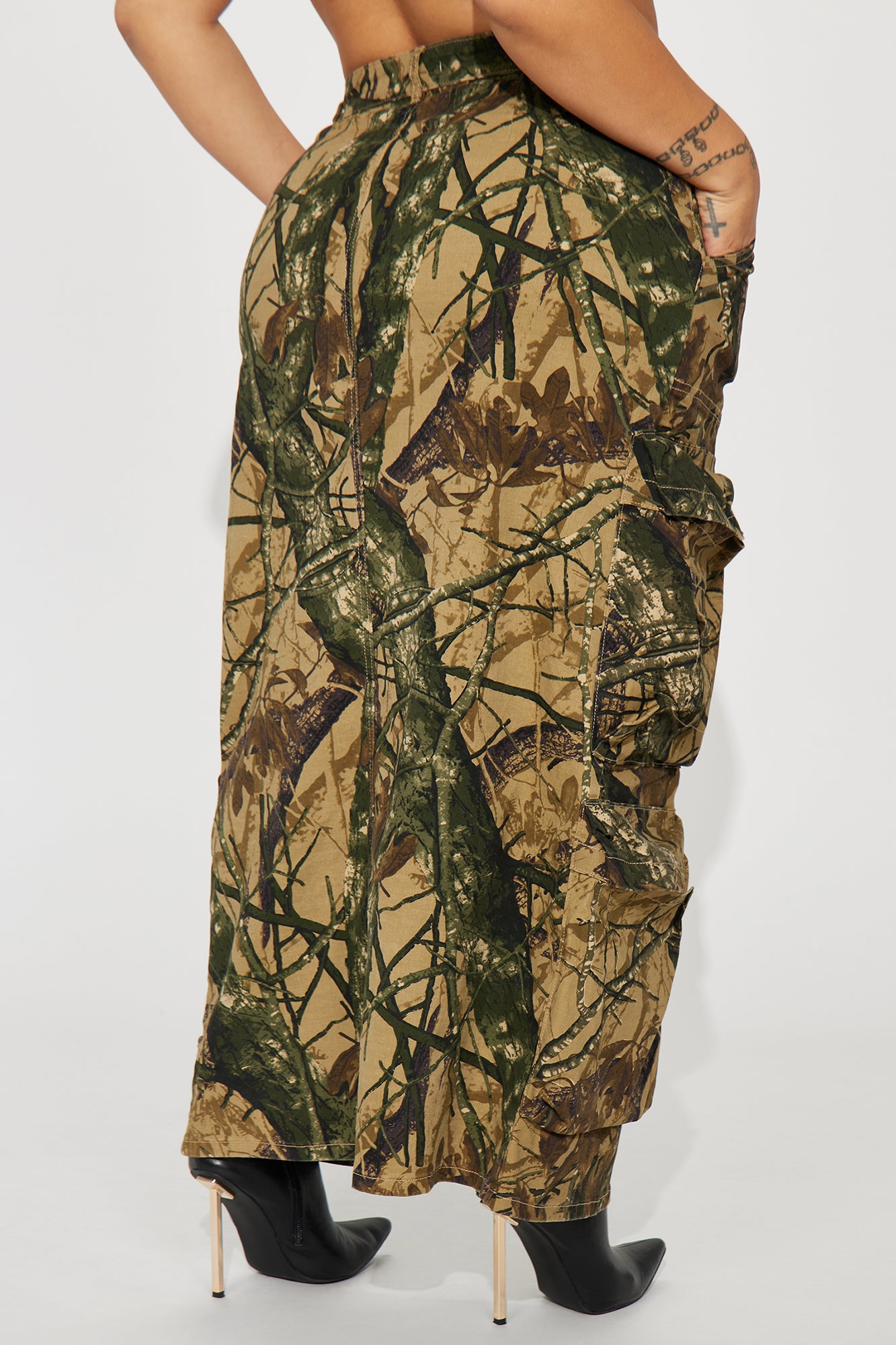 Most Wanted Hunter Camo Maxi Skirt - Khaki/combo - Image 6