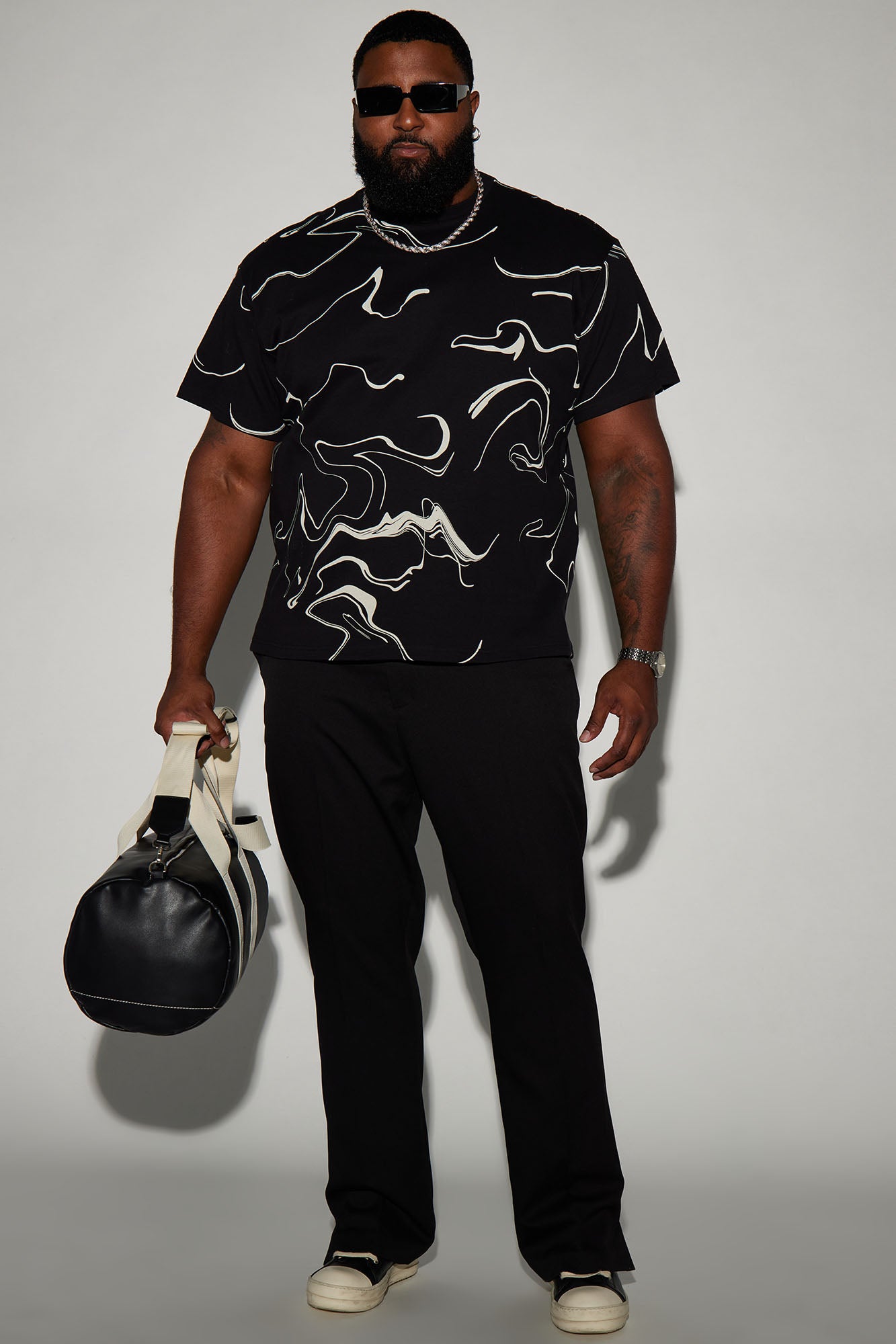 All In Marble Short Sleeve Tee - Black/combo - Image 6