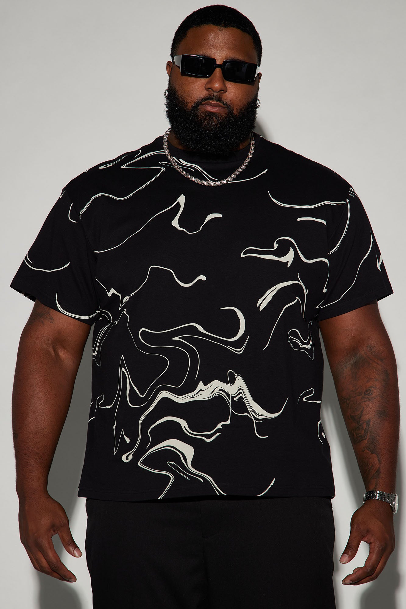 All In Marble Short Sleeve Tee - Black/combo - Image 5