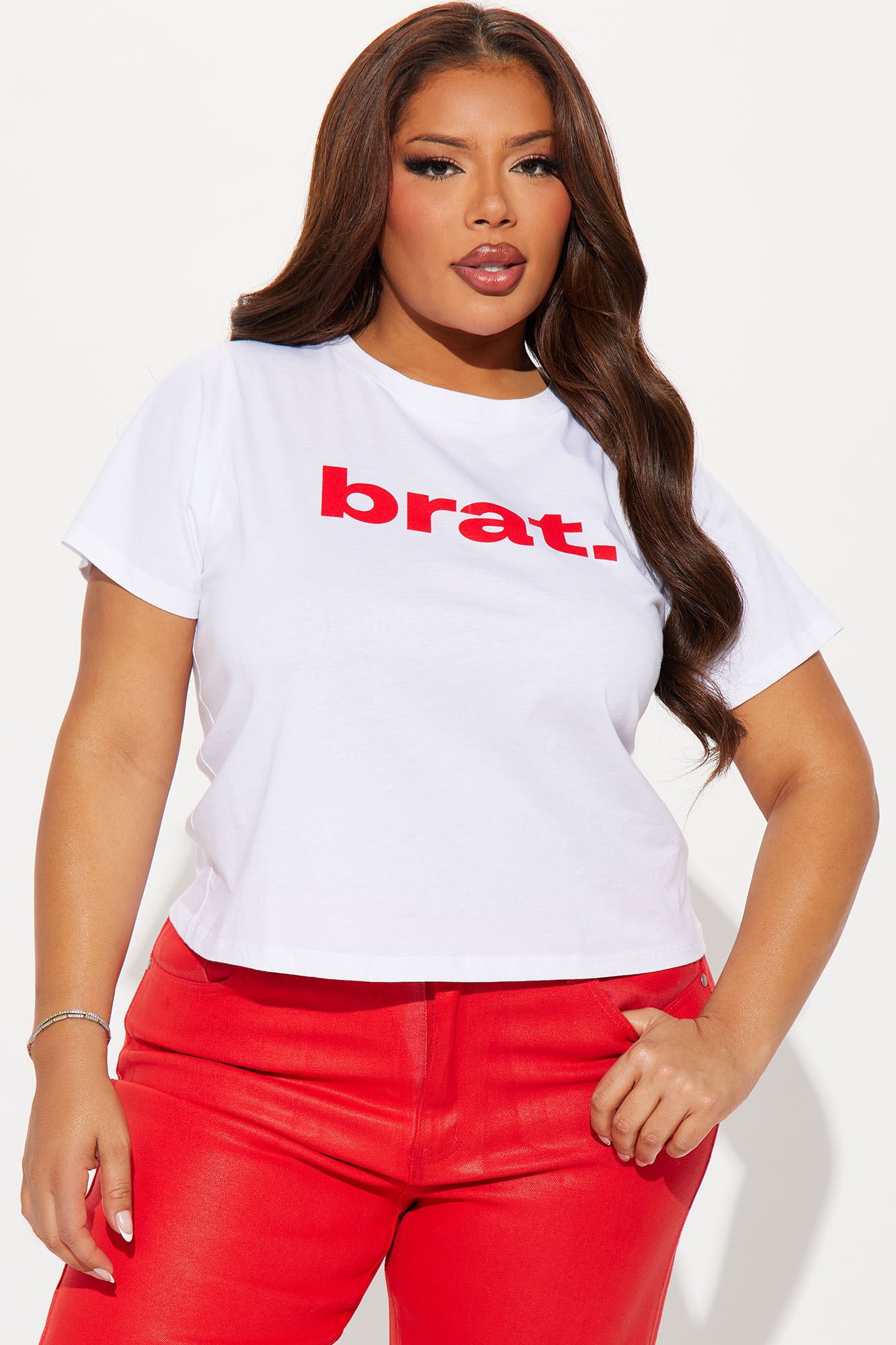 Brat Crew Neck Tee - White - Image 5
