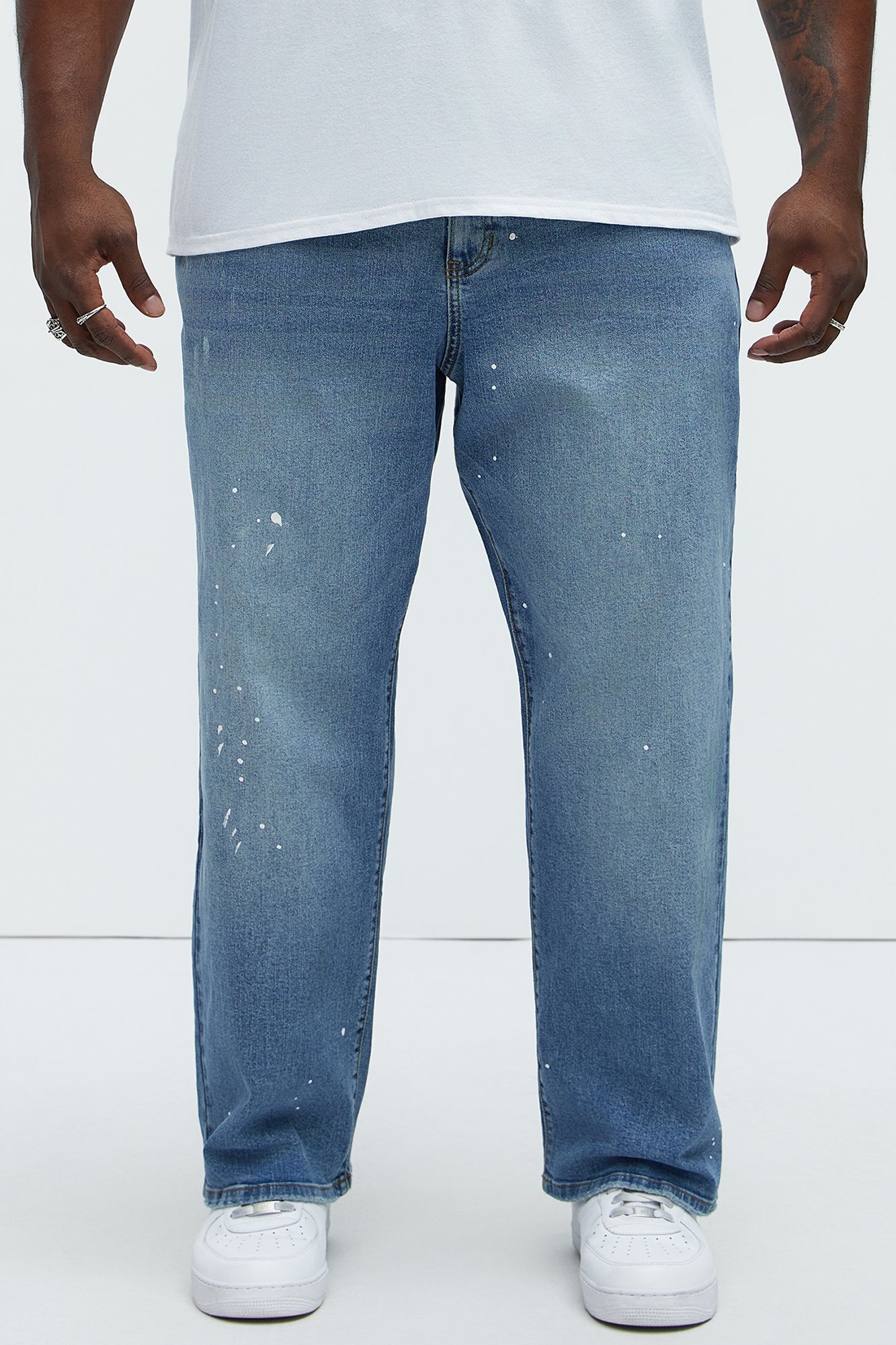 Robb Straight Splatter Jeans - Light Wash - Image 6