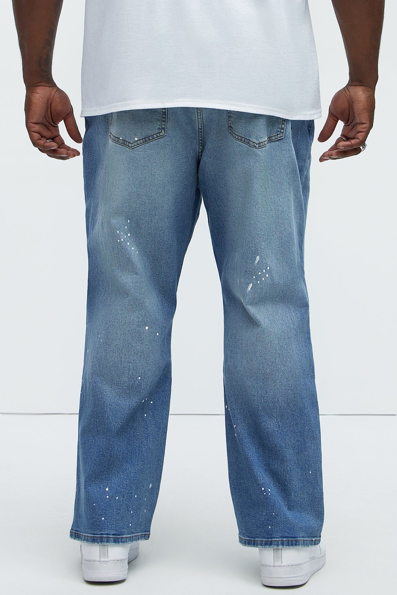 Robb Straight Splatter Jeans - Light Wash - Image 8