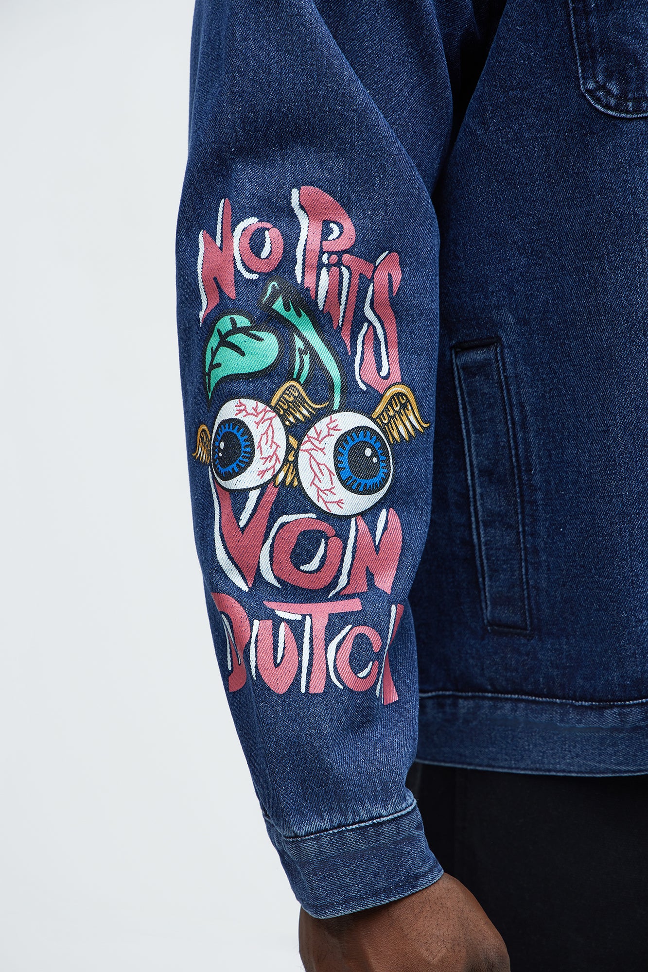 Von Dutch Patchwork Denim Jacket - Navy - Image 10
