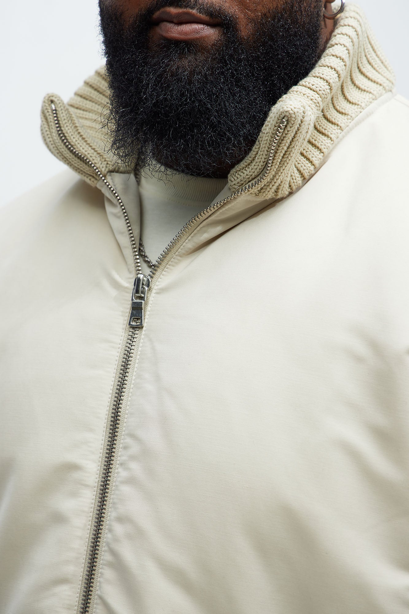 Back To U Bomber Jacket - Beige - Image 7