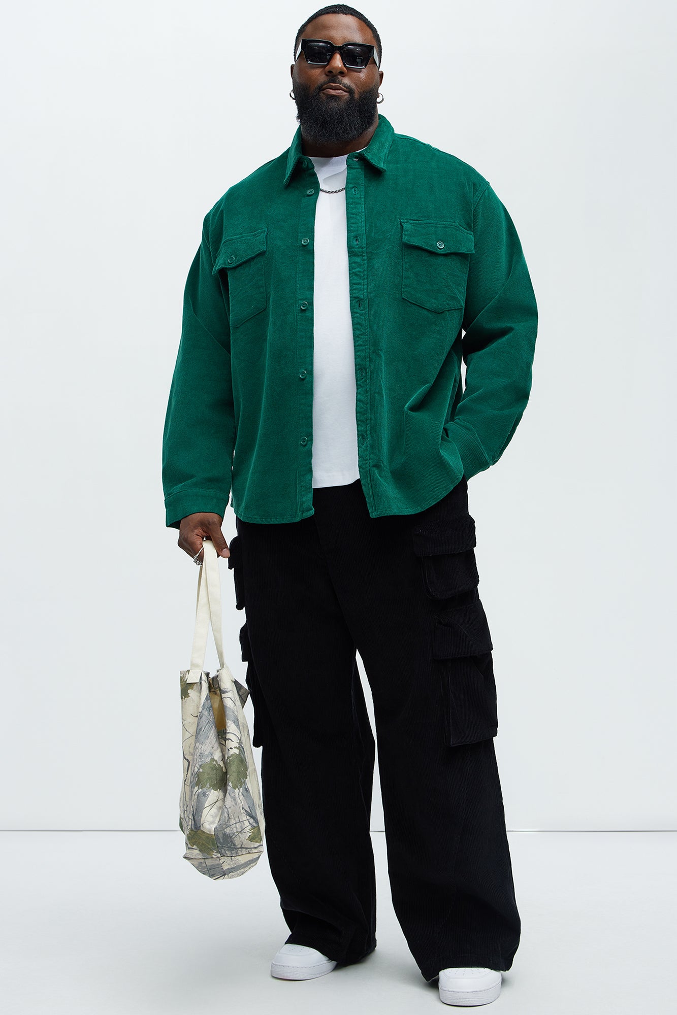 Hanlon Corduroy Shirt - Green - Image 6