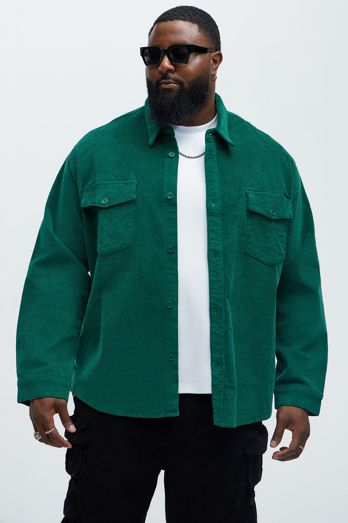 Hanlon Corduroy Shirt - Green - Image 5