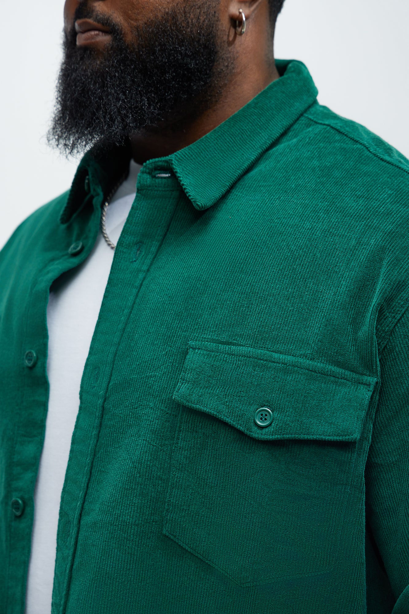 Hanlon Corduroy Shirt - Green - Image 7
