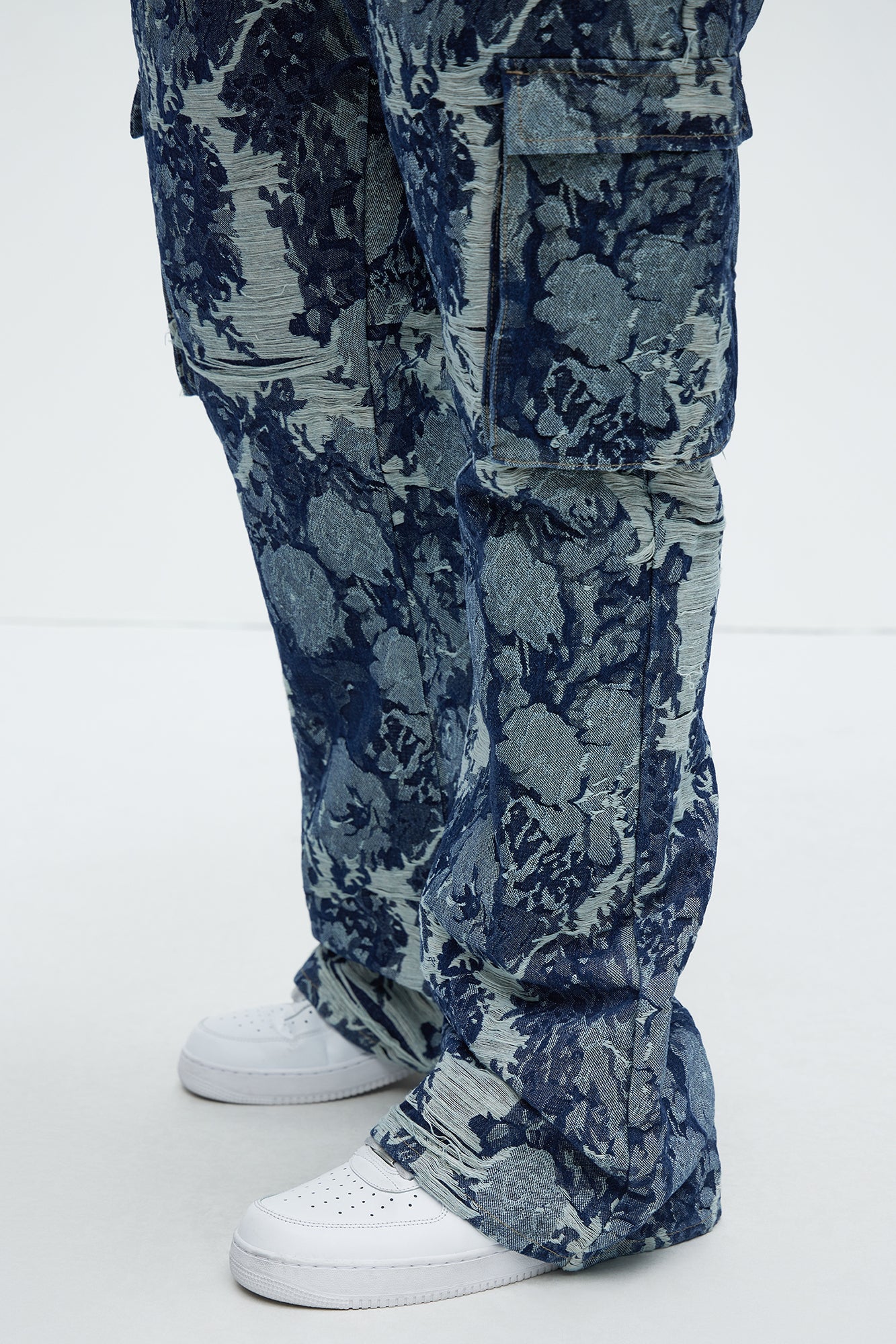 Inspired Stacked Skinny Flare Jeans - Dark Wash - Image 8