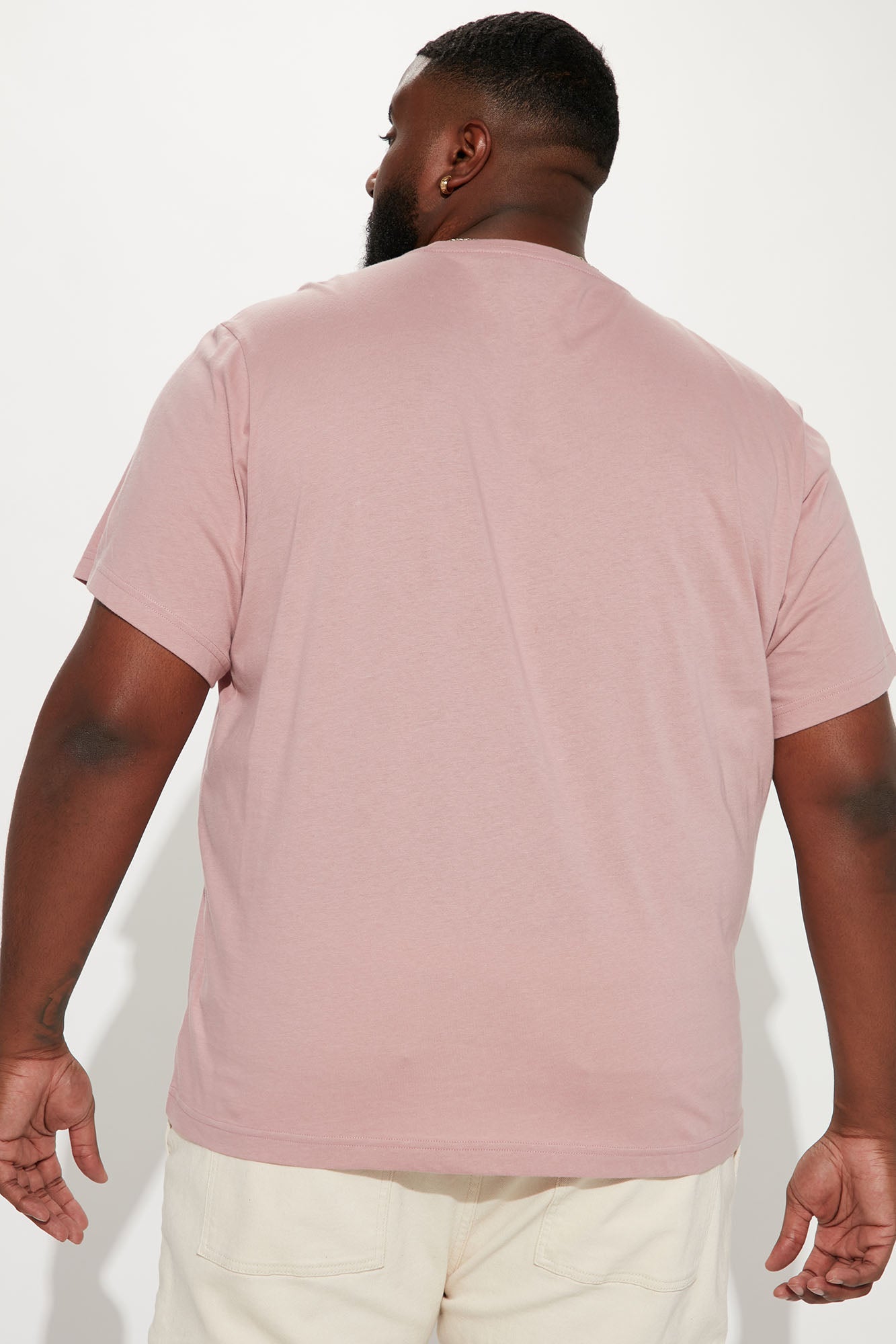 Essential Short Sleeve Crew Tee - Mauve - Image 6
