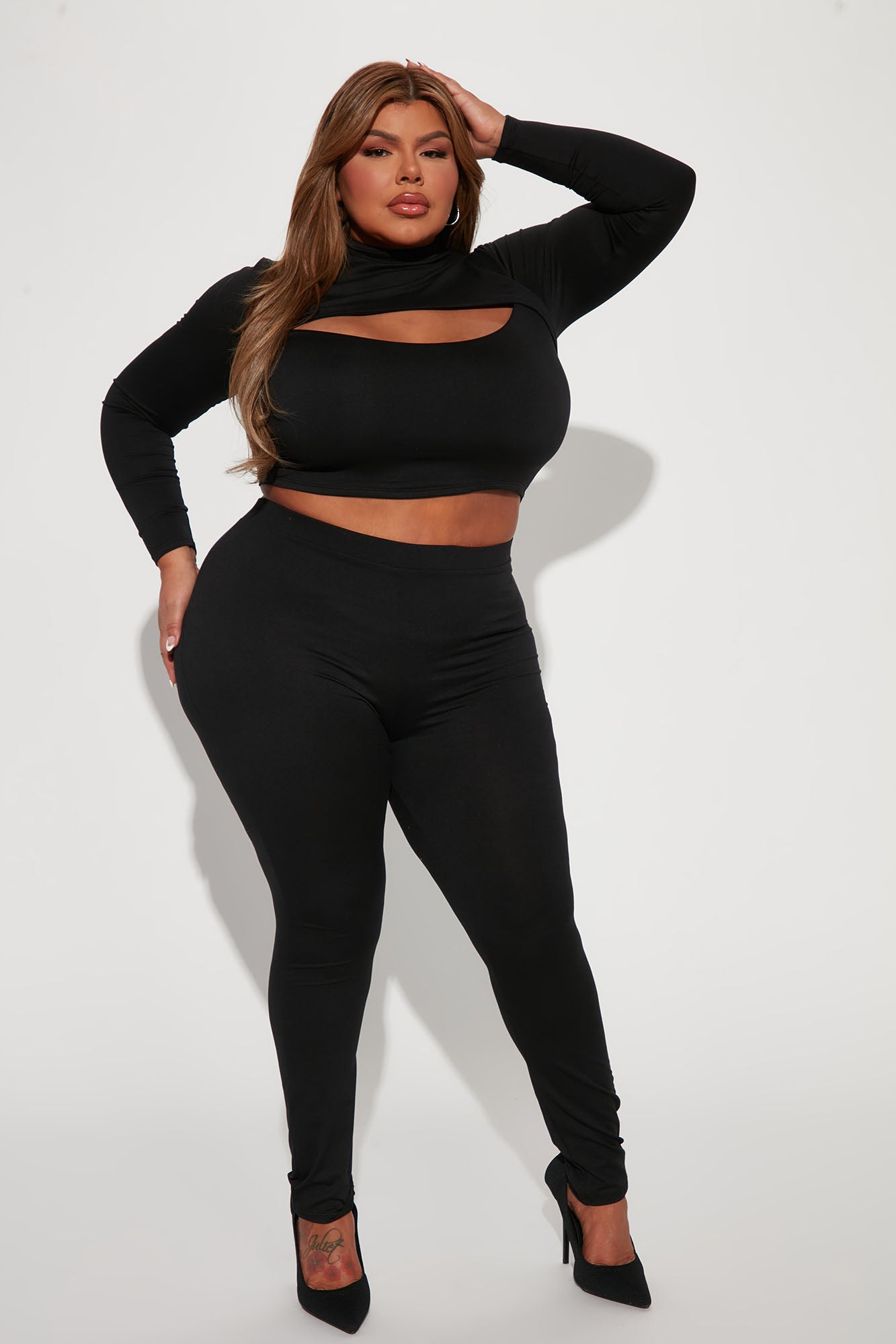 Baddie On The Go Legging Set - Black - Image 4