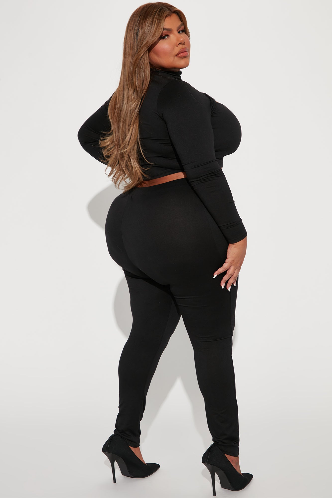 Baddie On The Go Legging Set - Black - Image 6