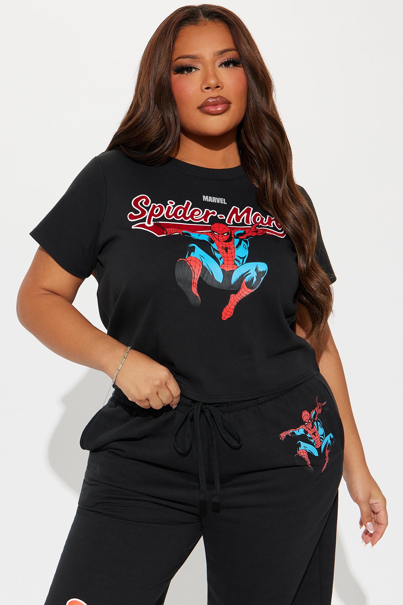 Spiderman Fitted Tee - Black - Image 5