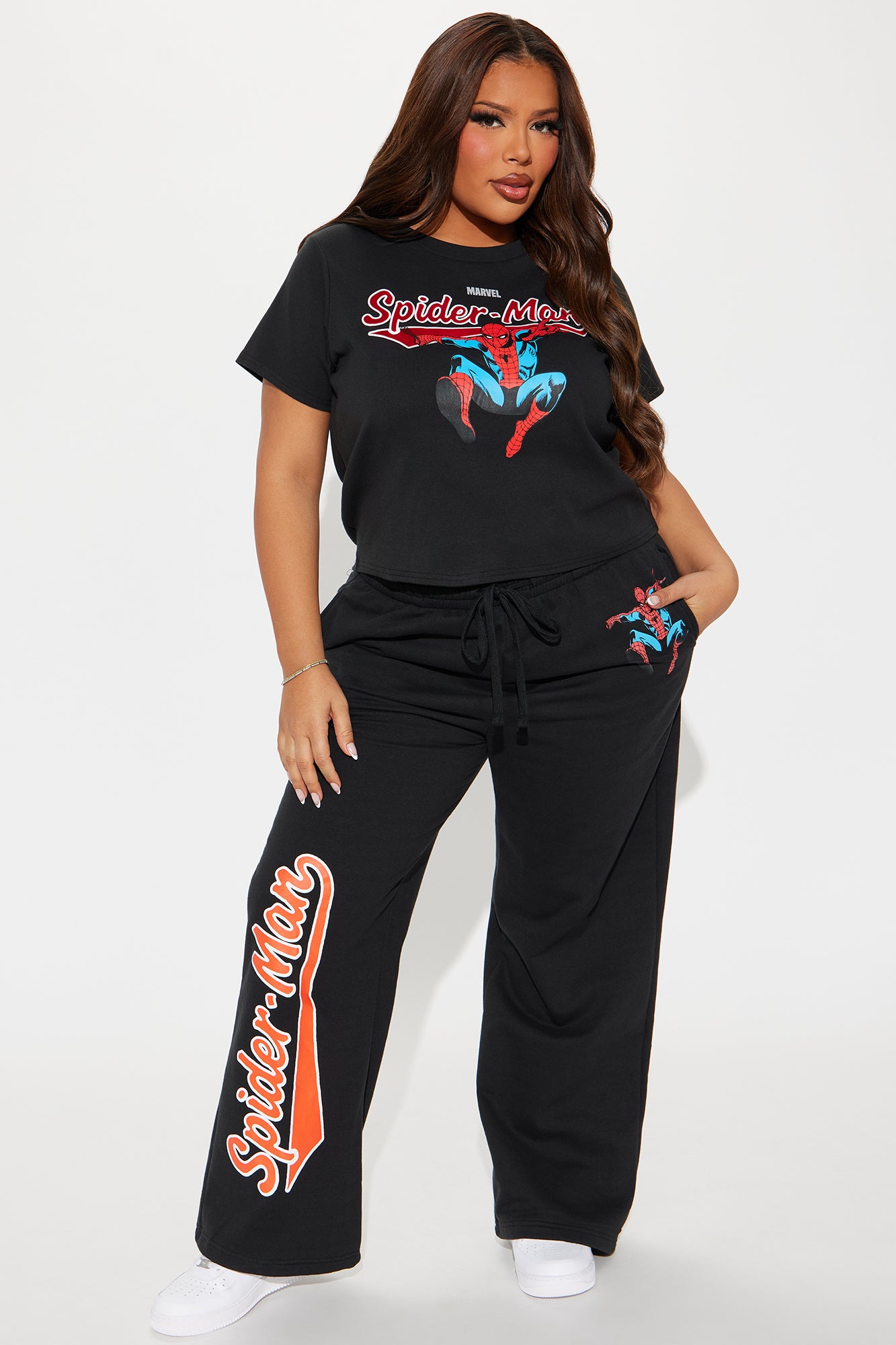 Spiderman Wide Leg Pant - Black - Image 5