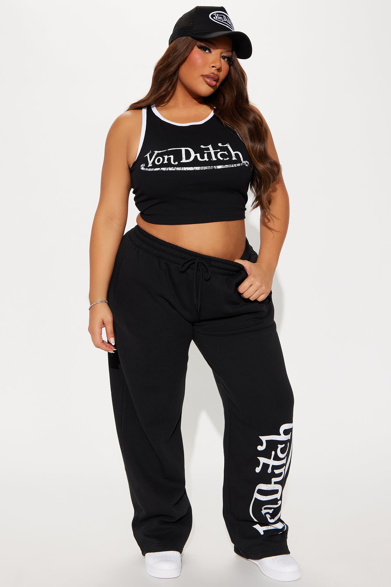 Von Dutch Ringer Tank Top - Black/White - Image 6