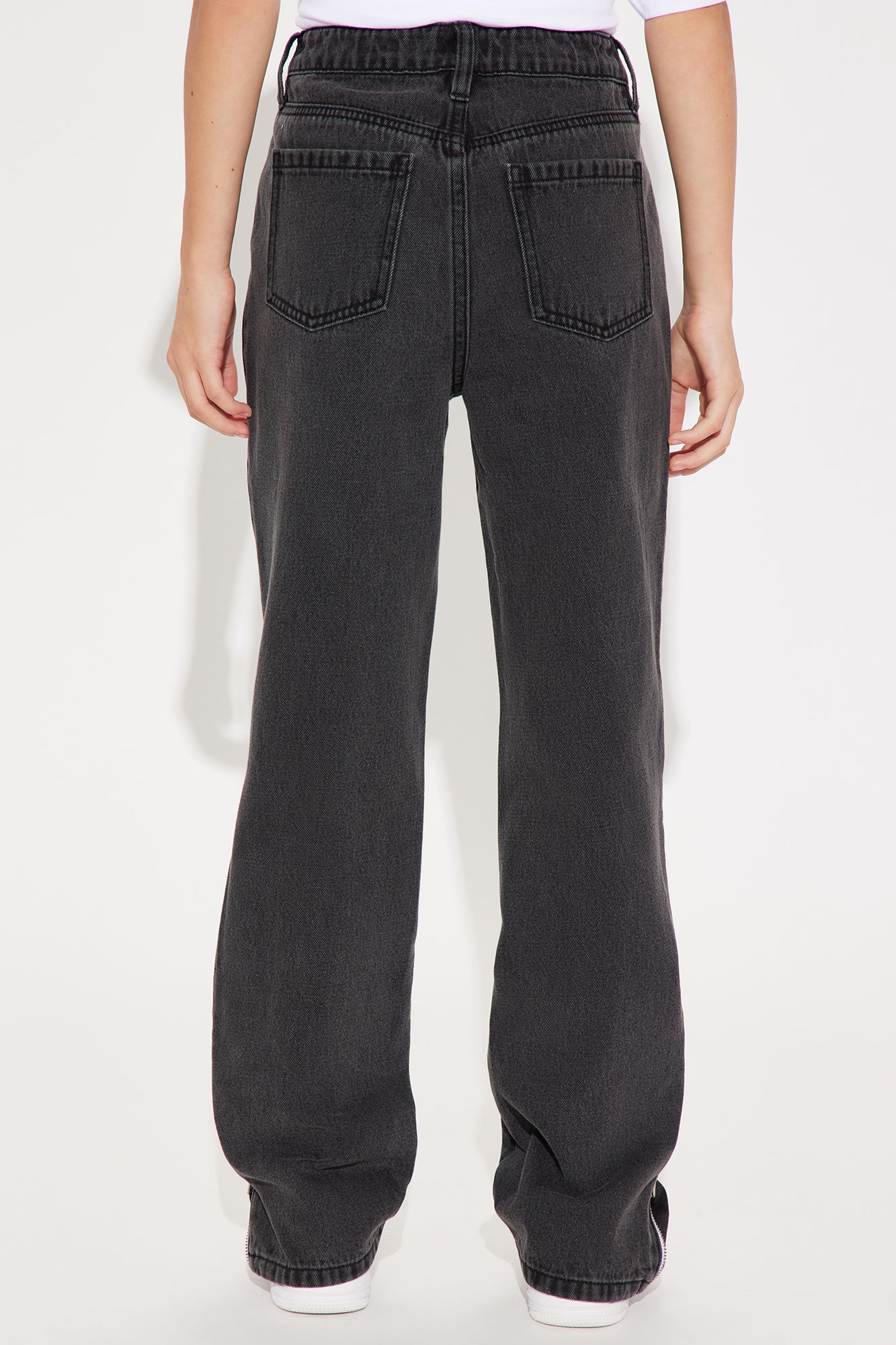 Mini Zip It Up Straight Leg Jeans - Black - Image 5