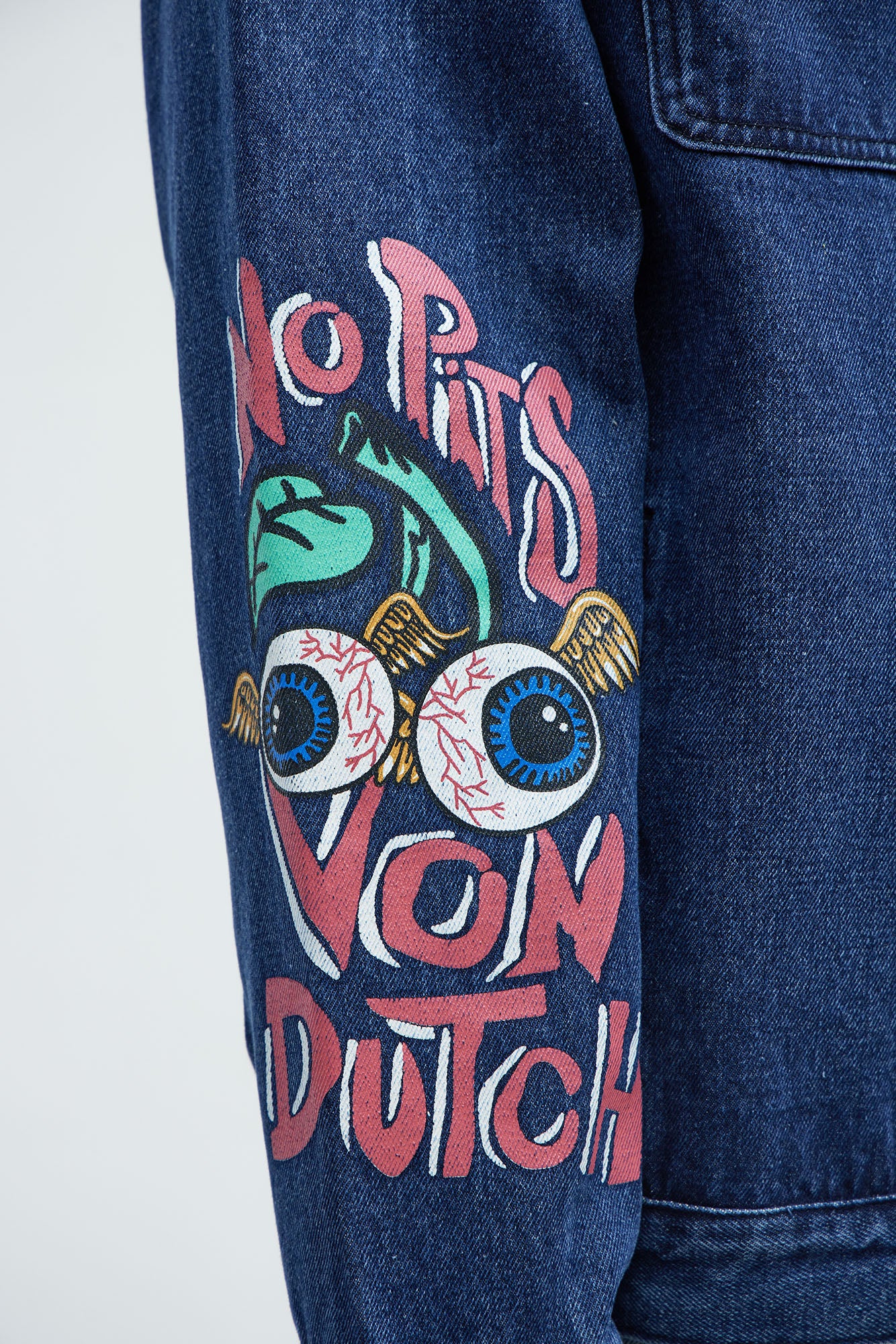 Von Dutch Patchwork Denim Jacket - Navy - Image 5