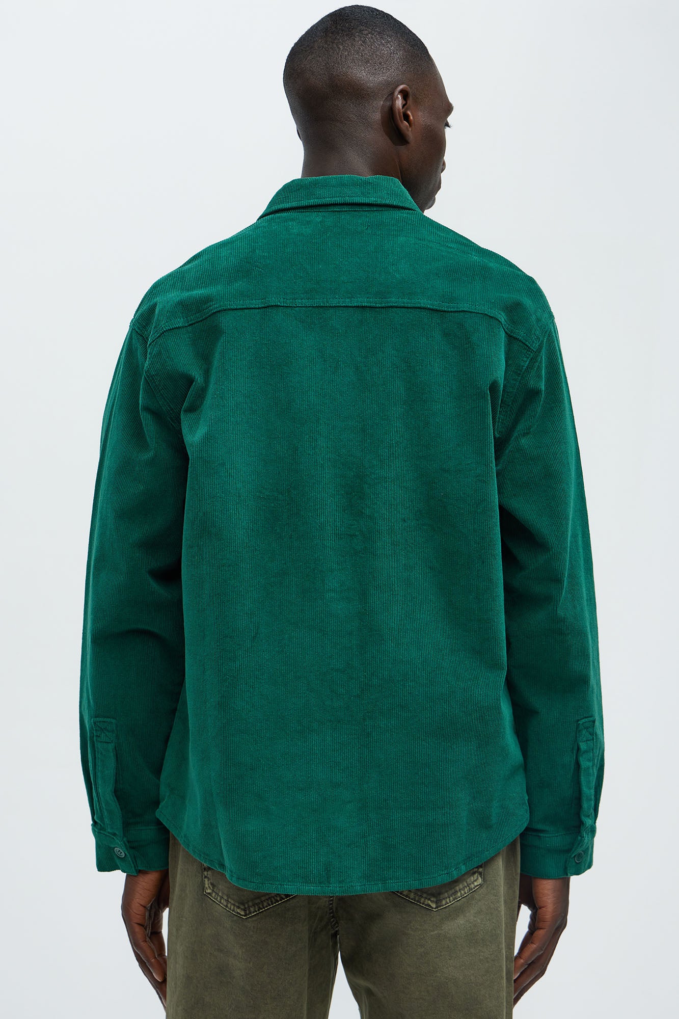 Hanlon Corduroy Shirt - Green - Image 4