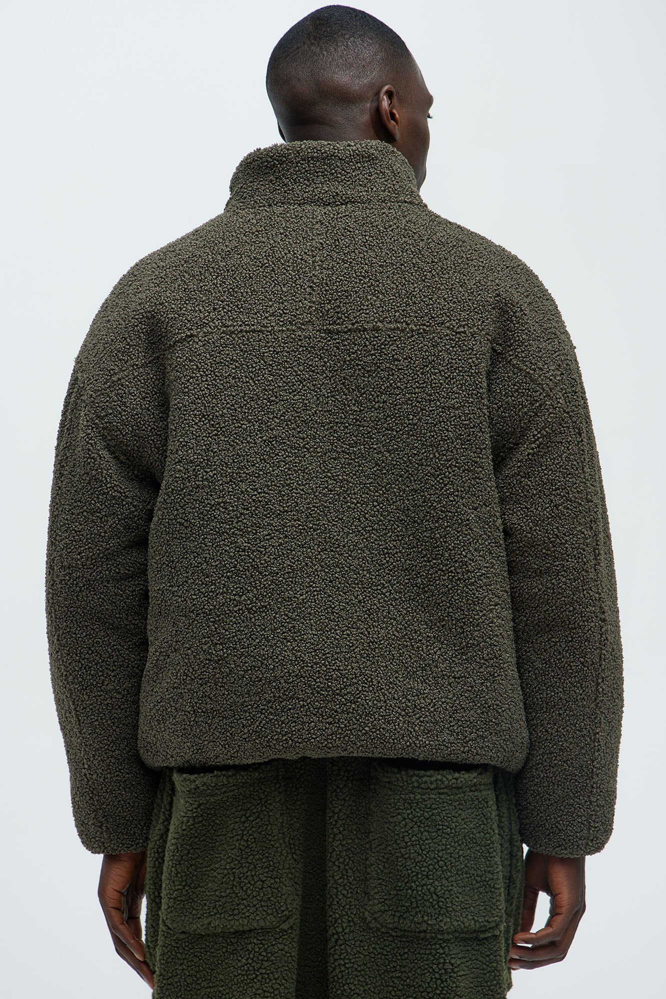 Sun's Up Sherpa Jacket - Olive - Image 4