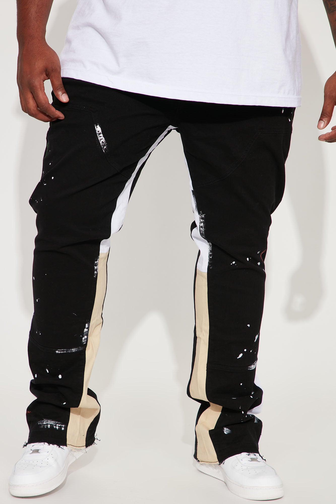 Both Ways Slim Stacked Flared Pants - Black/combo - Image 6