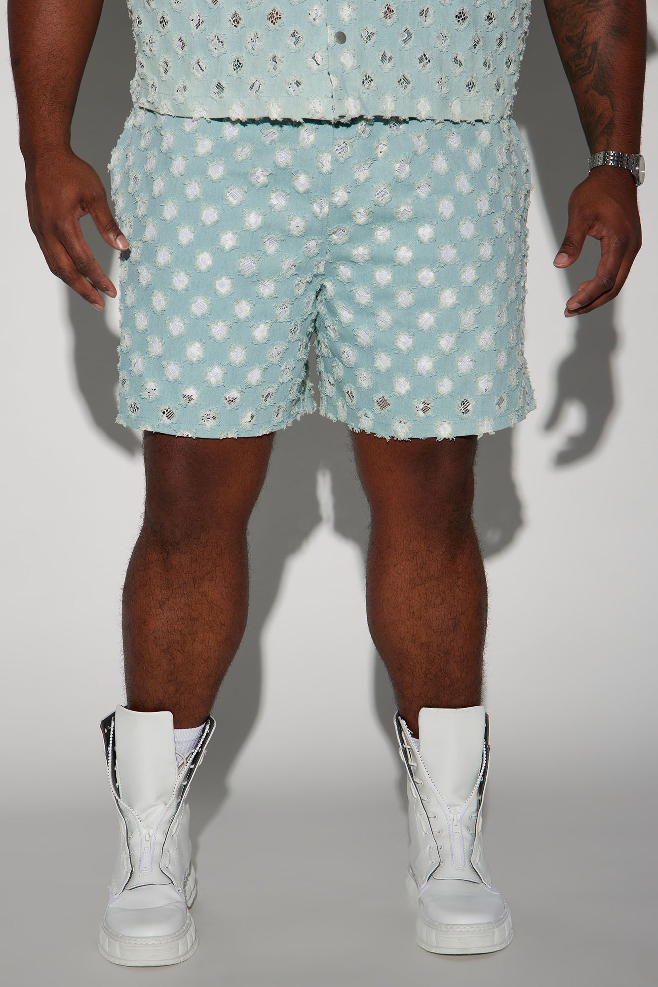 Bravo Basketball Shorts - Light Blue Wash - Image 5