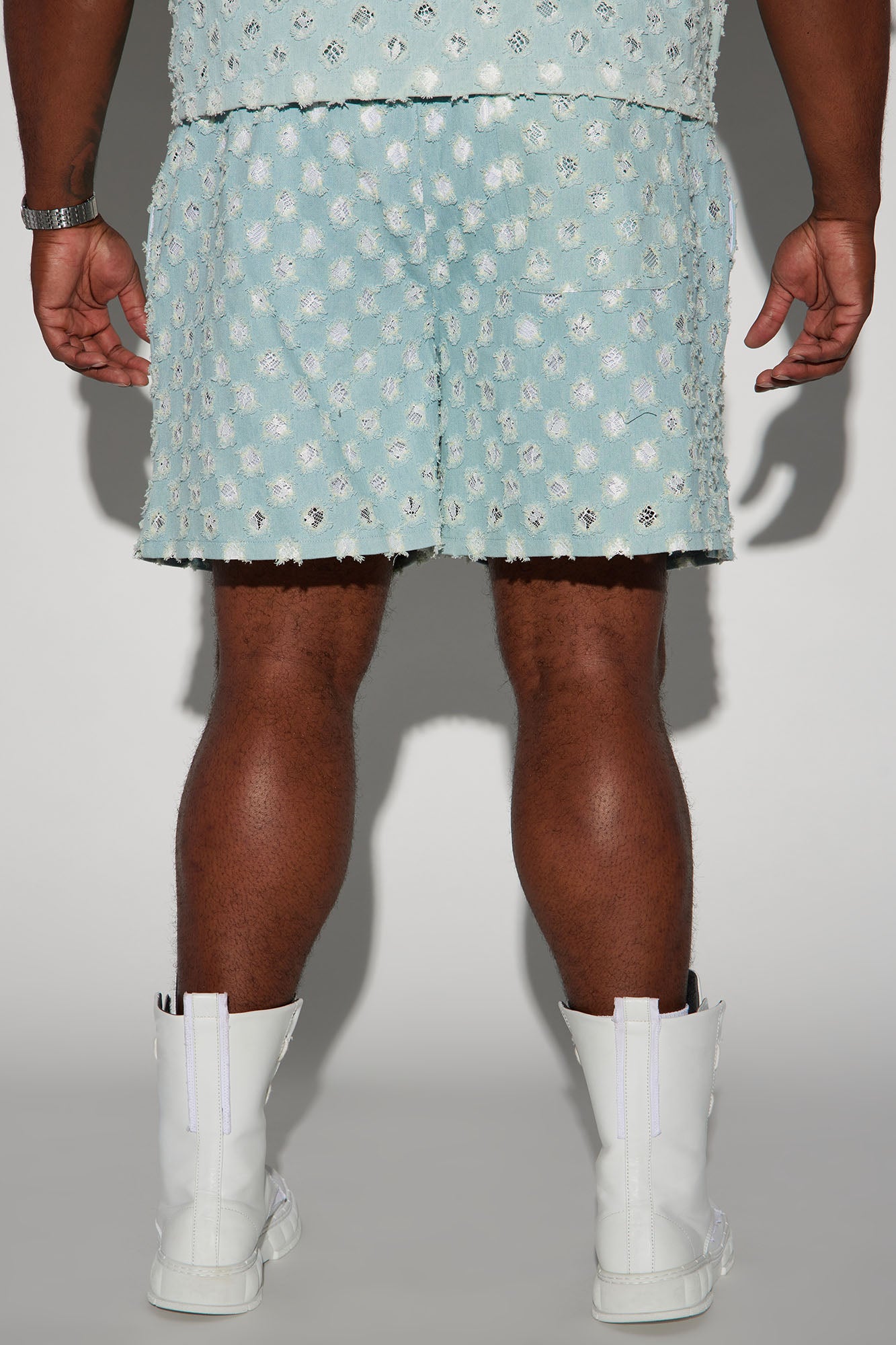 Bravo Basketball Shorts - Light Blue Wash - Image 7