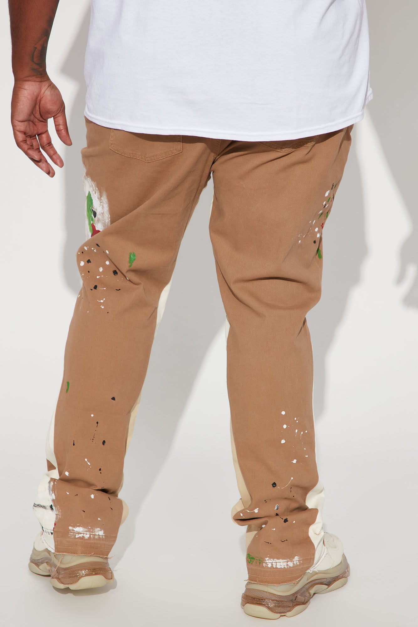 Both Ways Slim Stacked Flared Pants - Tan/Multi - Image 3