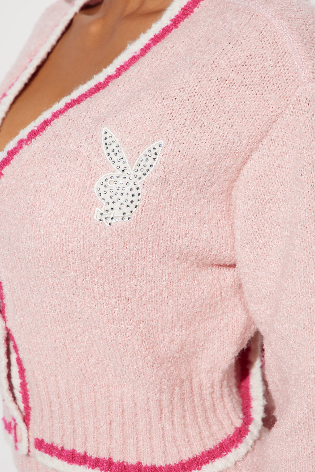 Playboy Princess Rhinestone Cozy Top - Pink - Image 3