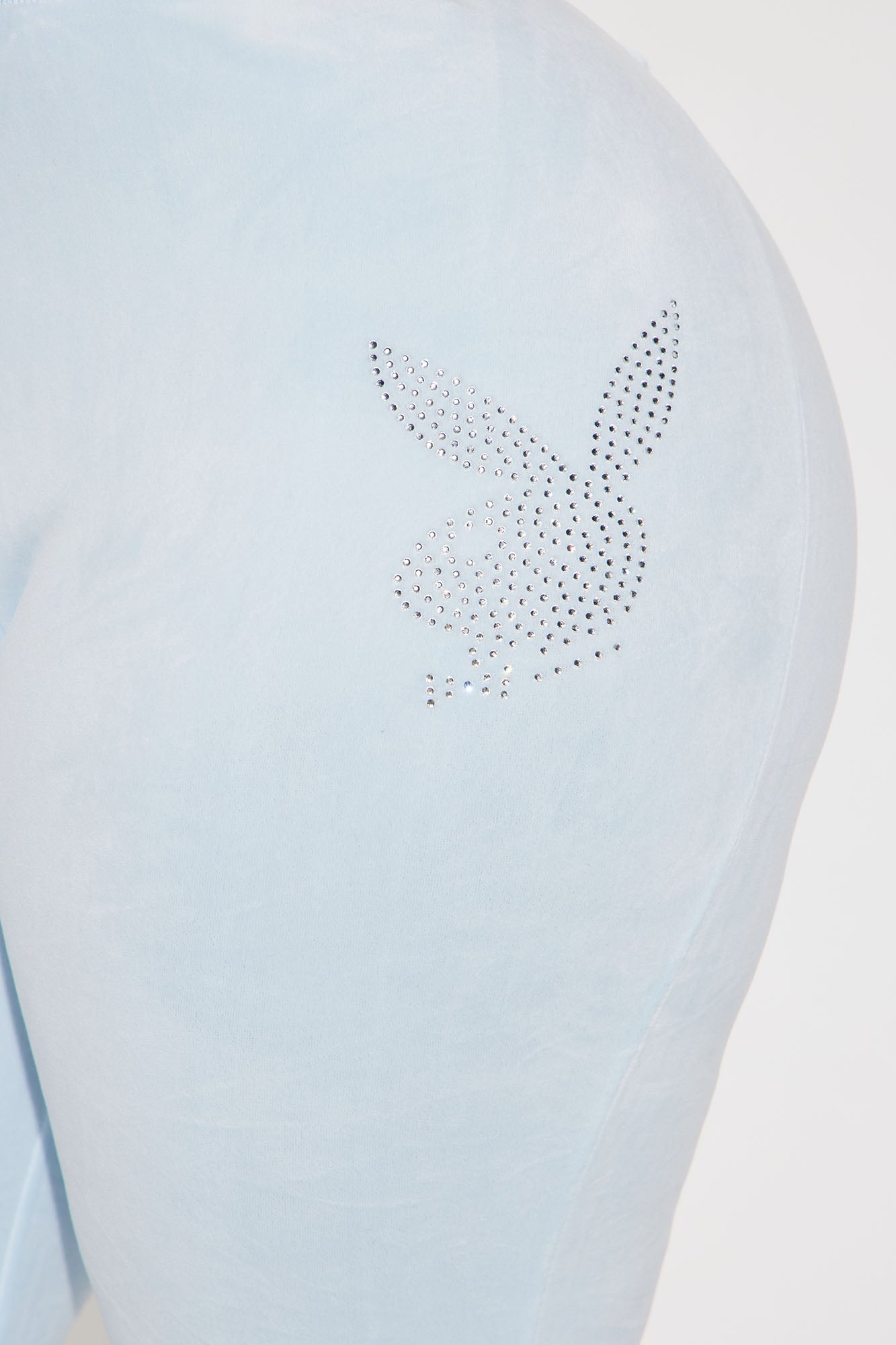 Playboy Snow Bunny Velour Flared Pant - Light Blue - Image 8