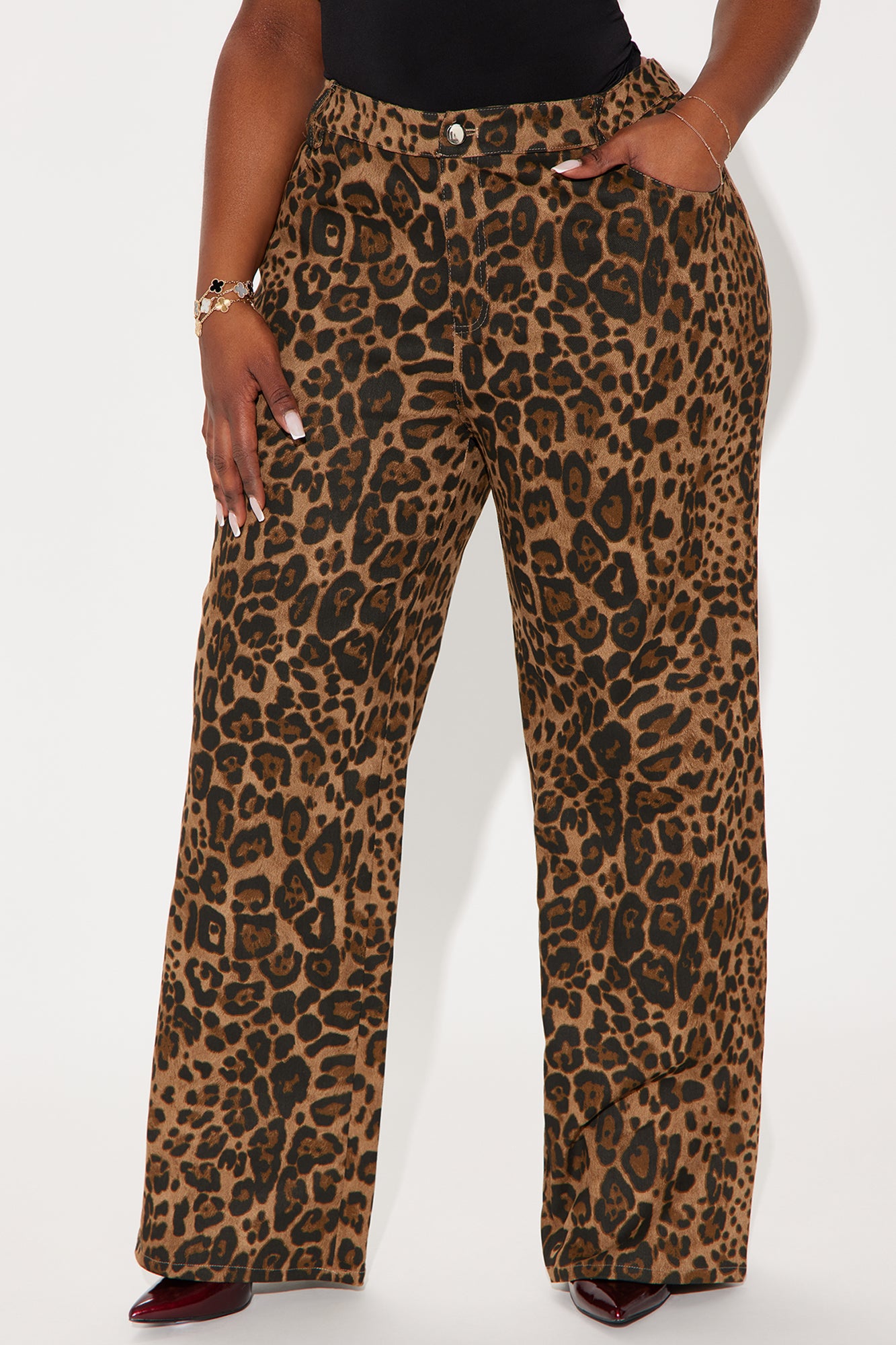 Sneaking Out Leopard Pant - Brown/combo - Image 5