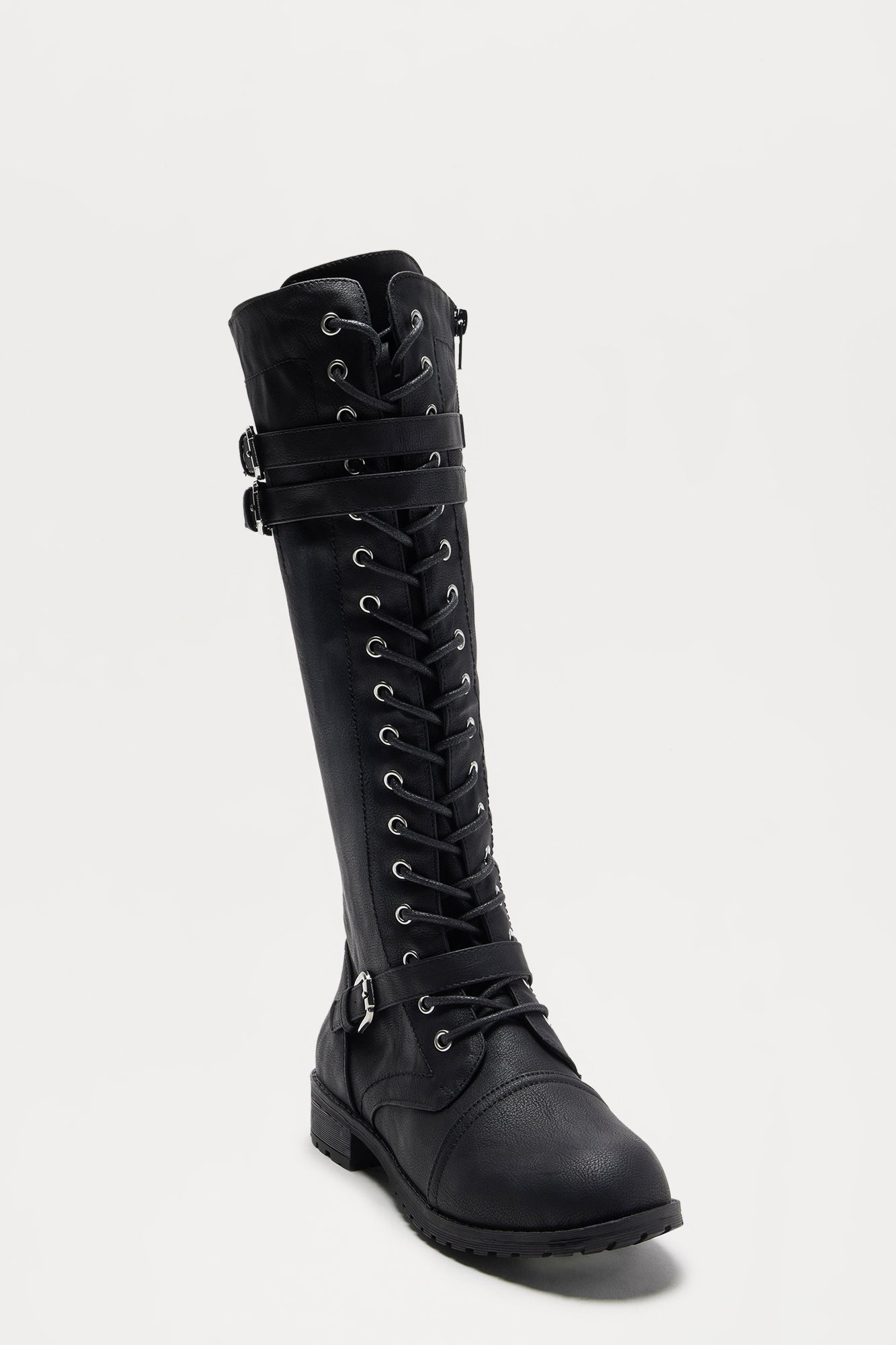 Hawke Lace Up Boots - Black - Image 3