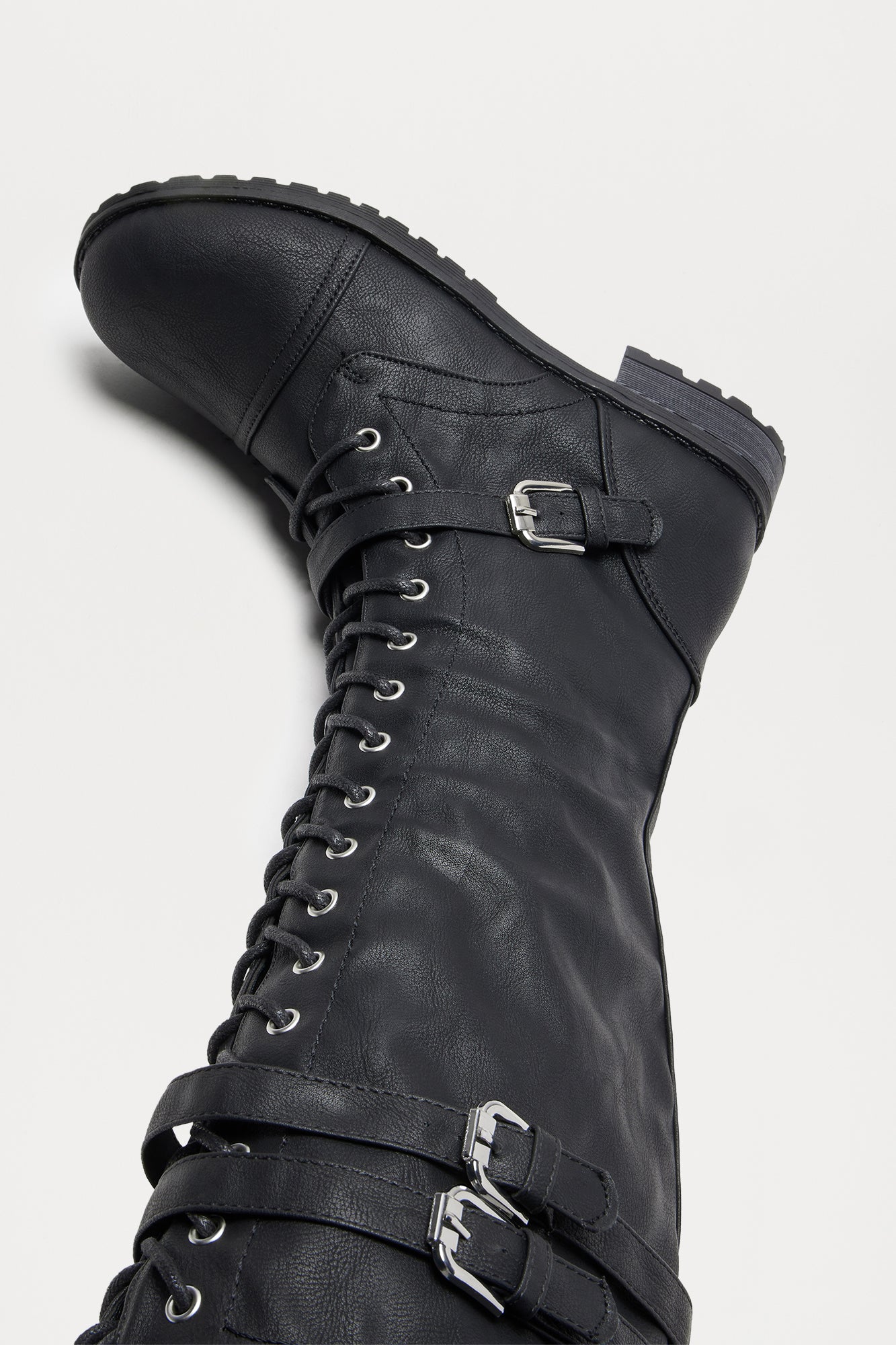 Hawke Lace Up Boots - Black - Image 4