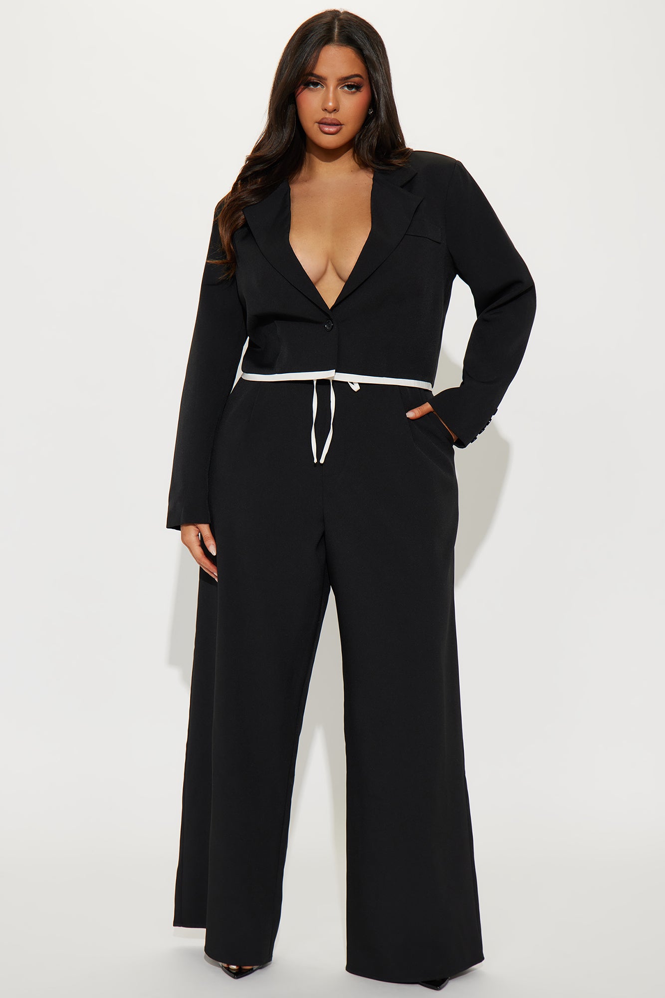 In Charge Blazer Pant Set - Black - Image 4