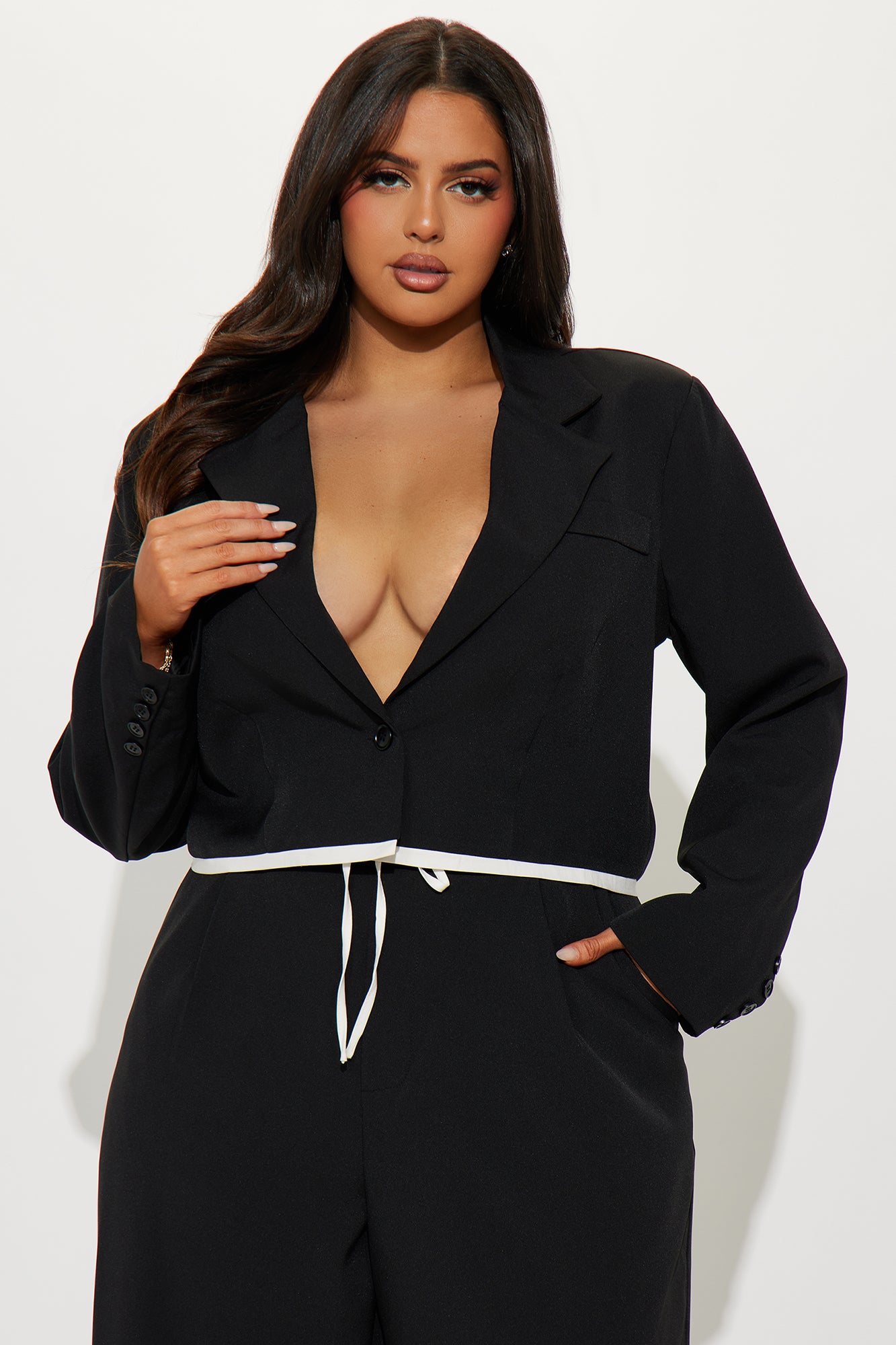 In Charge Blazer Pant Set - Black - Image 5