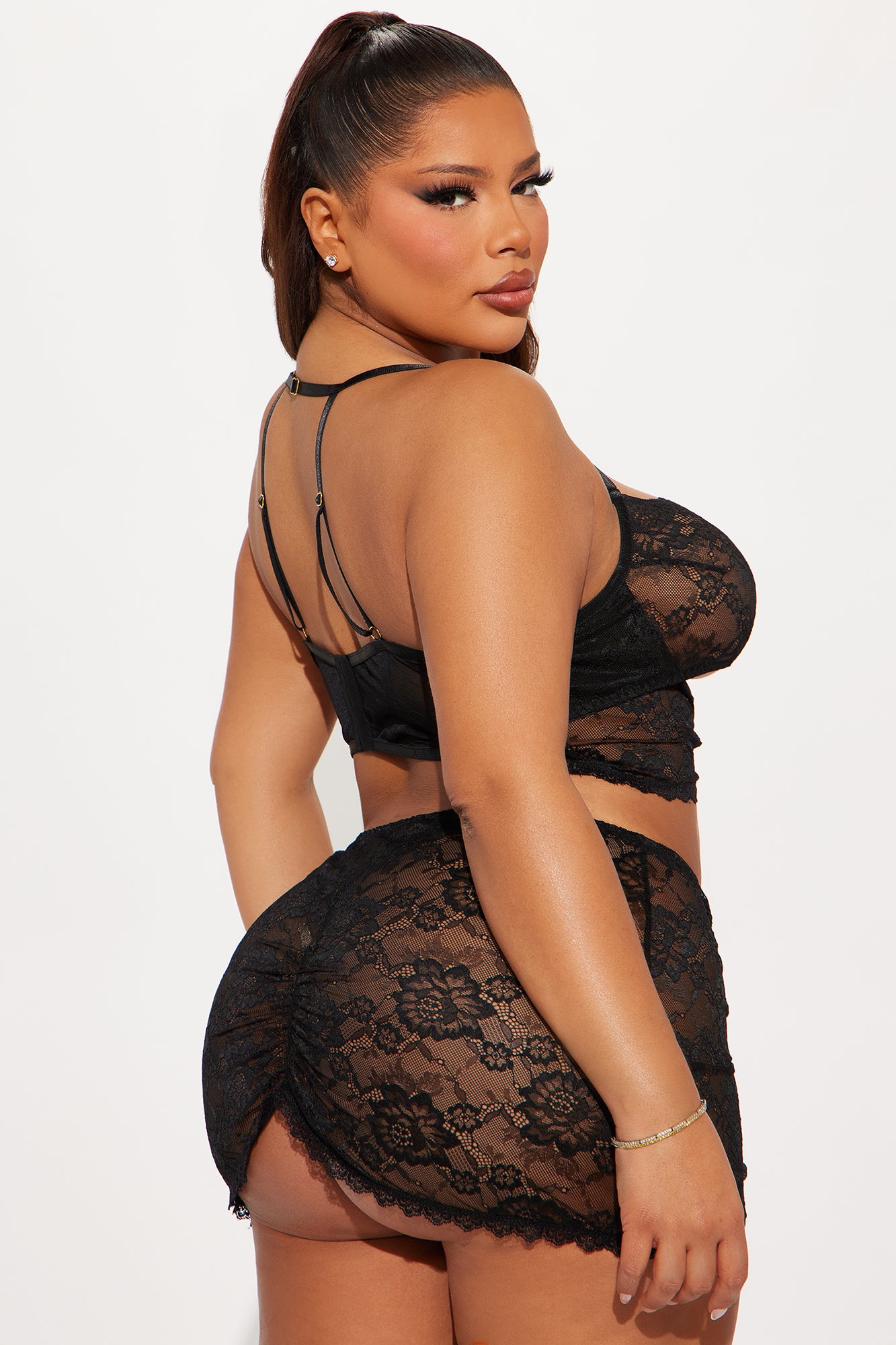 Lace Be Honest 3 Piece Set - Black - Image 7