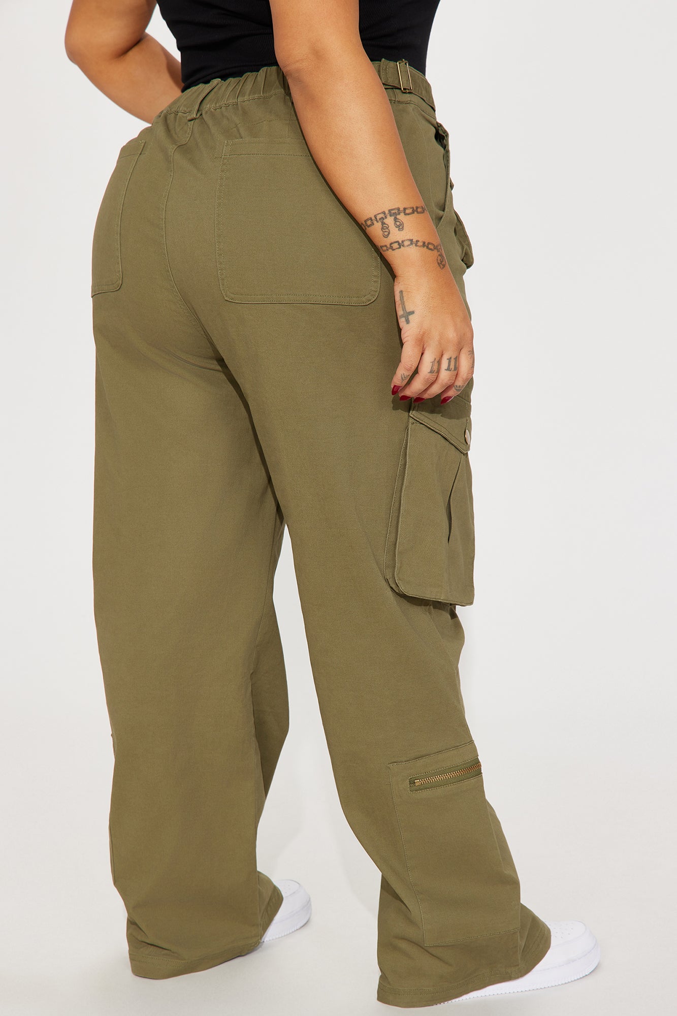 High Standards Wide Leg Cargo Pant - Olive - Image 6