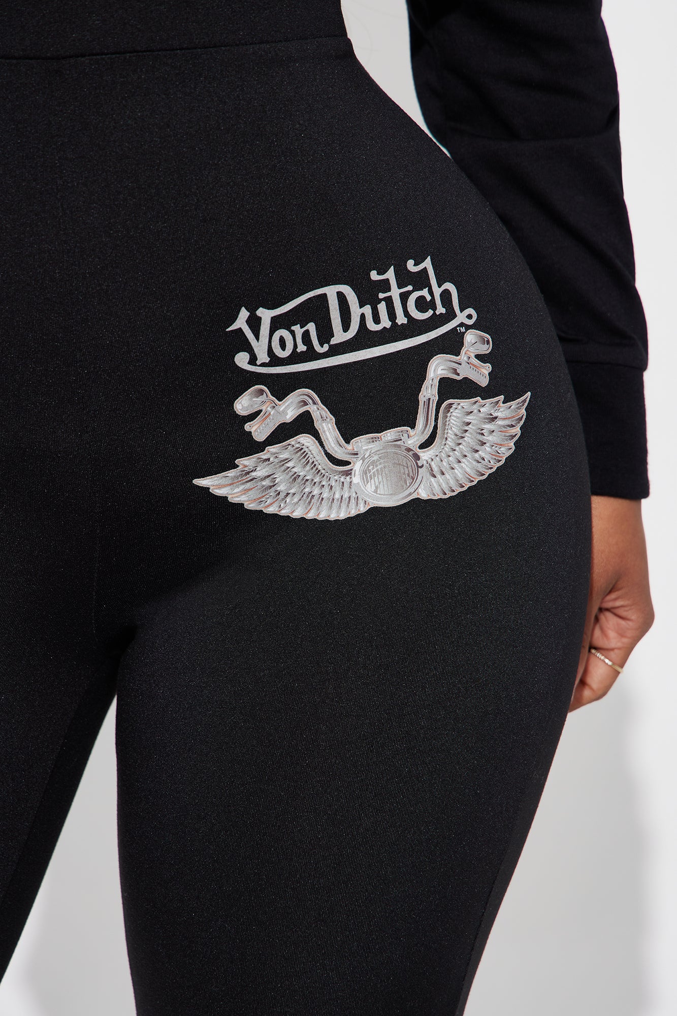 Von Dutch Hit The Road Flare Pant - Black - Image 5