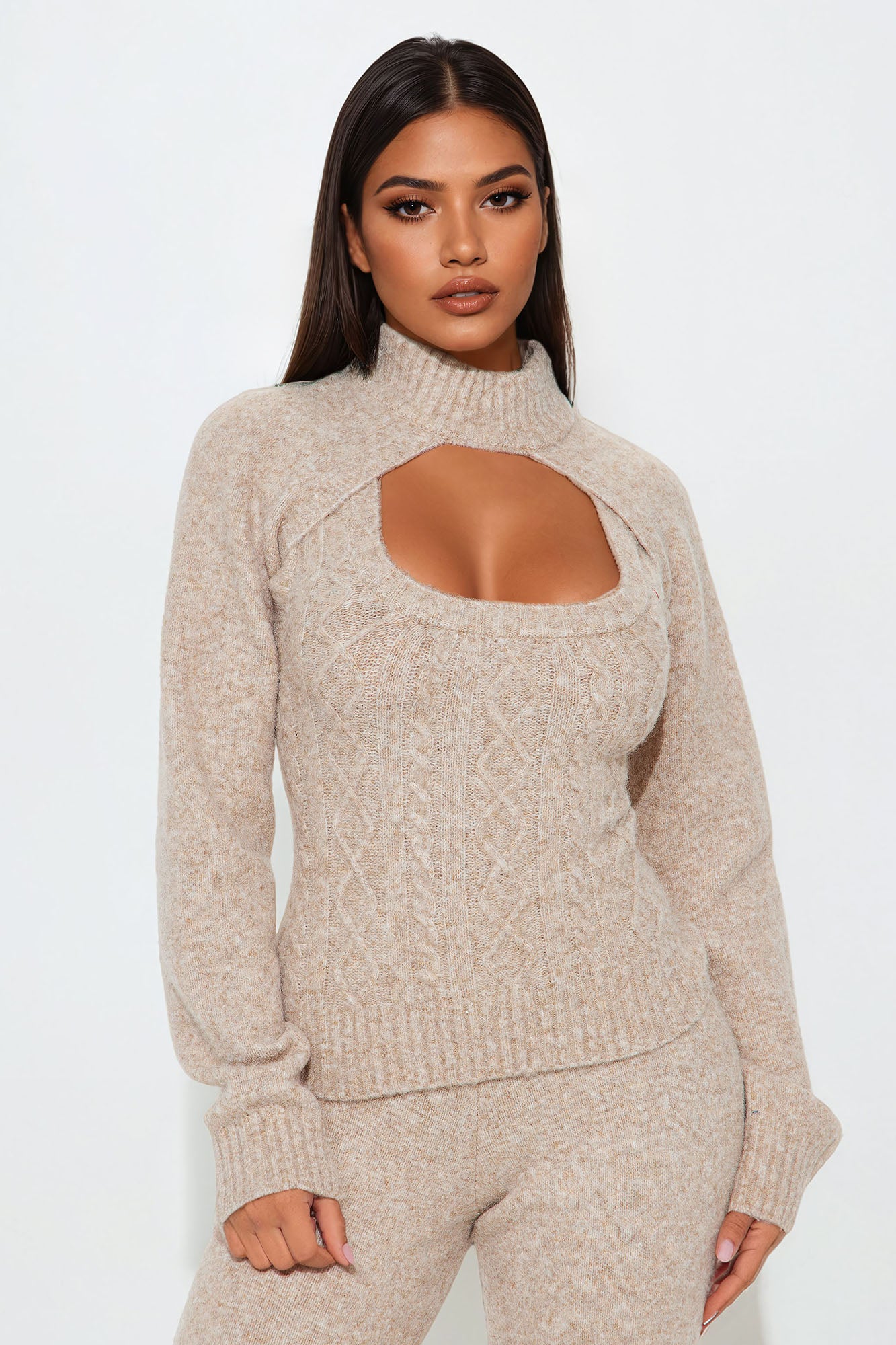 Maribelle Sweater Pant Set - Oatmeal - Image 3