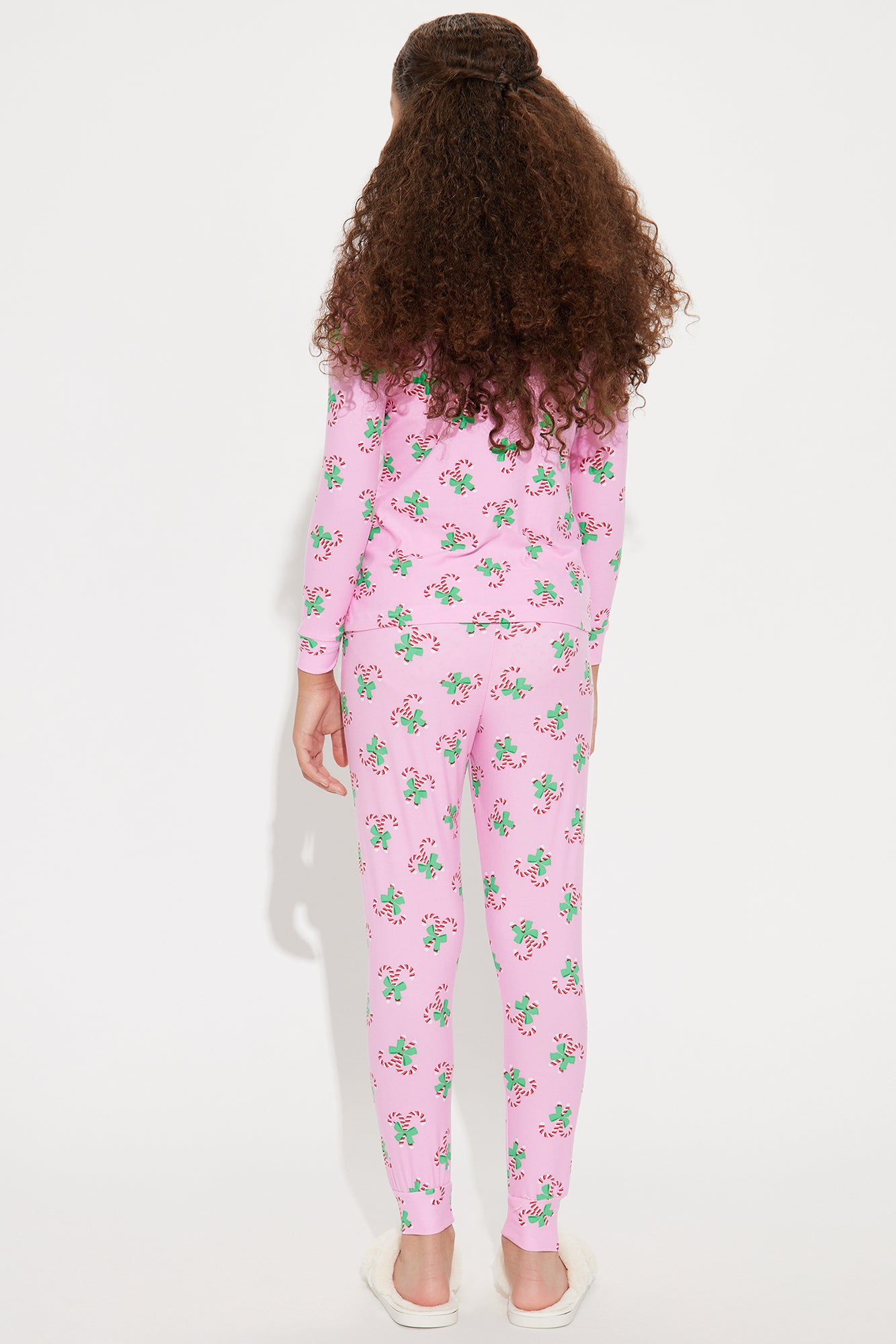 Mini Candy Cane Dreams Pant Set - Pink/combo - Image 4