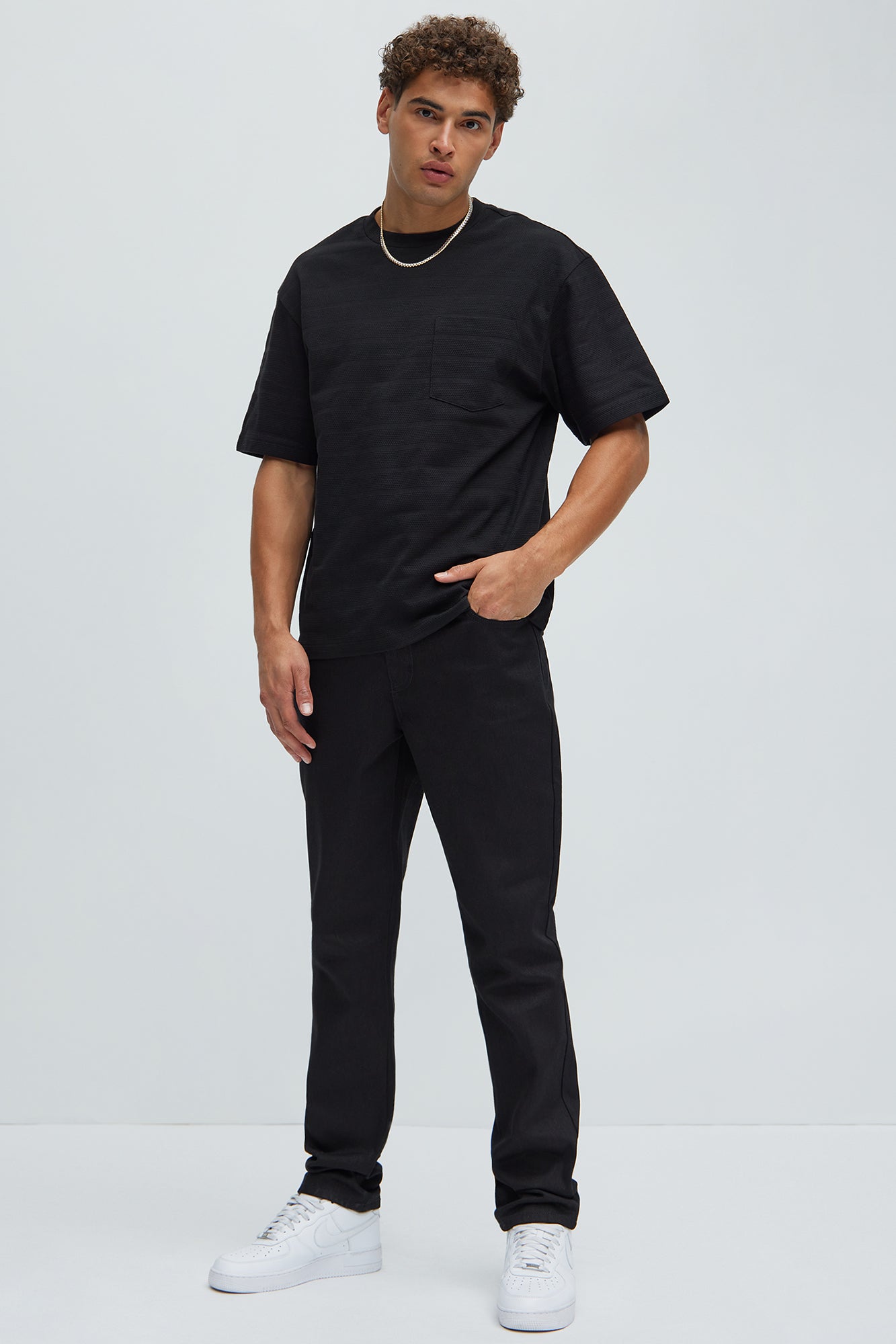 Collin Raw Denim Slim Jeans - Black - Image 3