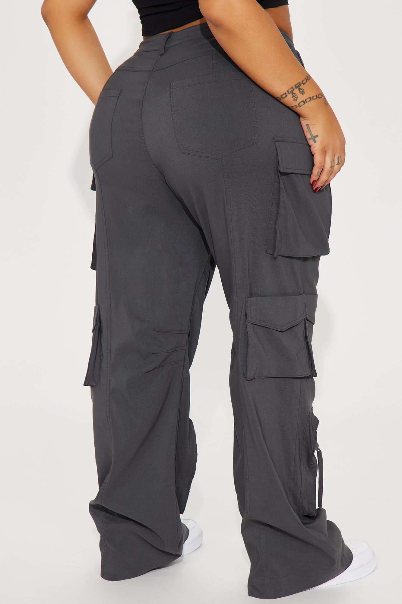 Walk On By Cargo Pant - Charcoal - Image 6
