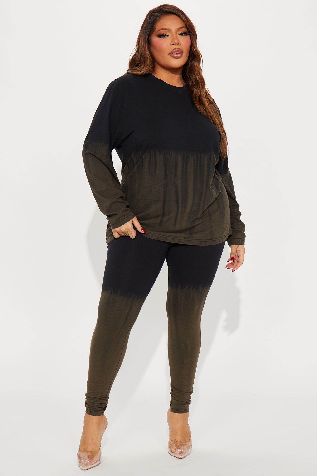 All About It Long Sleeve Legging Set - Black/combo - Image 4